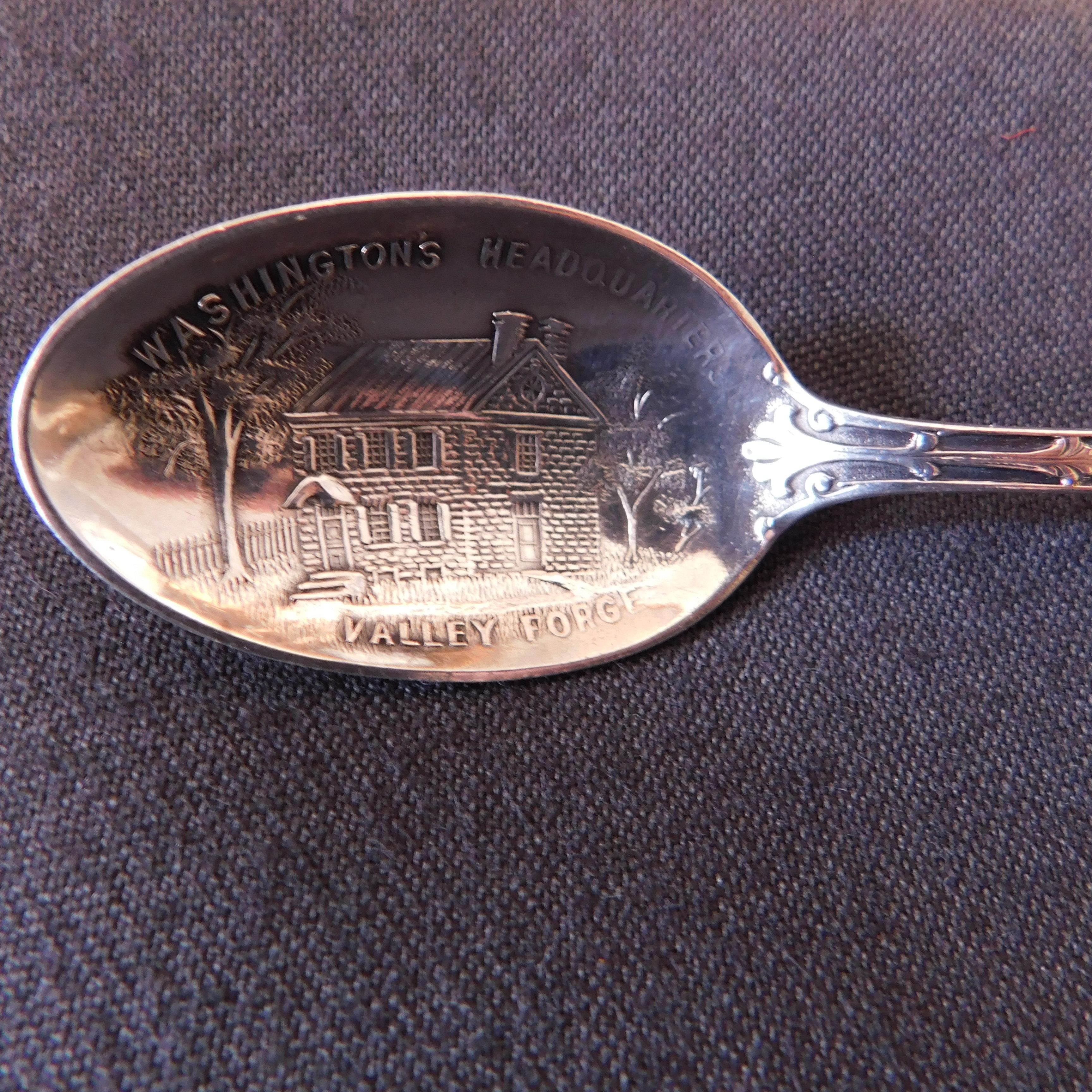 1912 Sterling Silver Valley Forge Souvenir Spoon For Sale 3