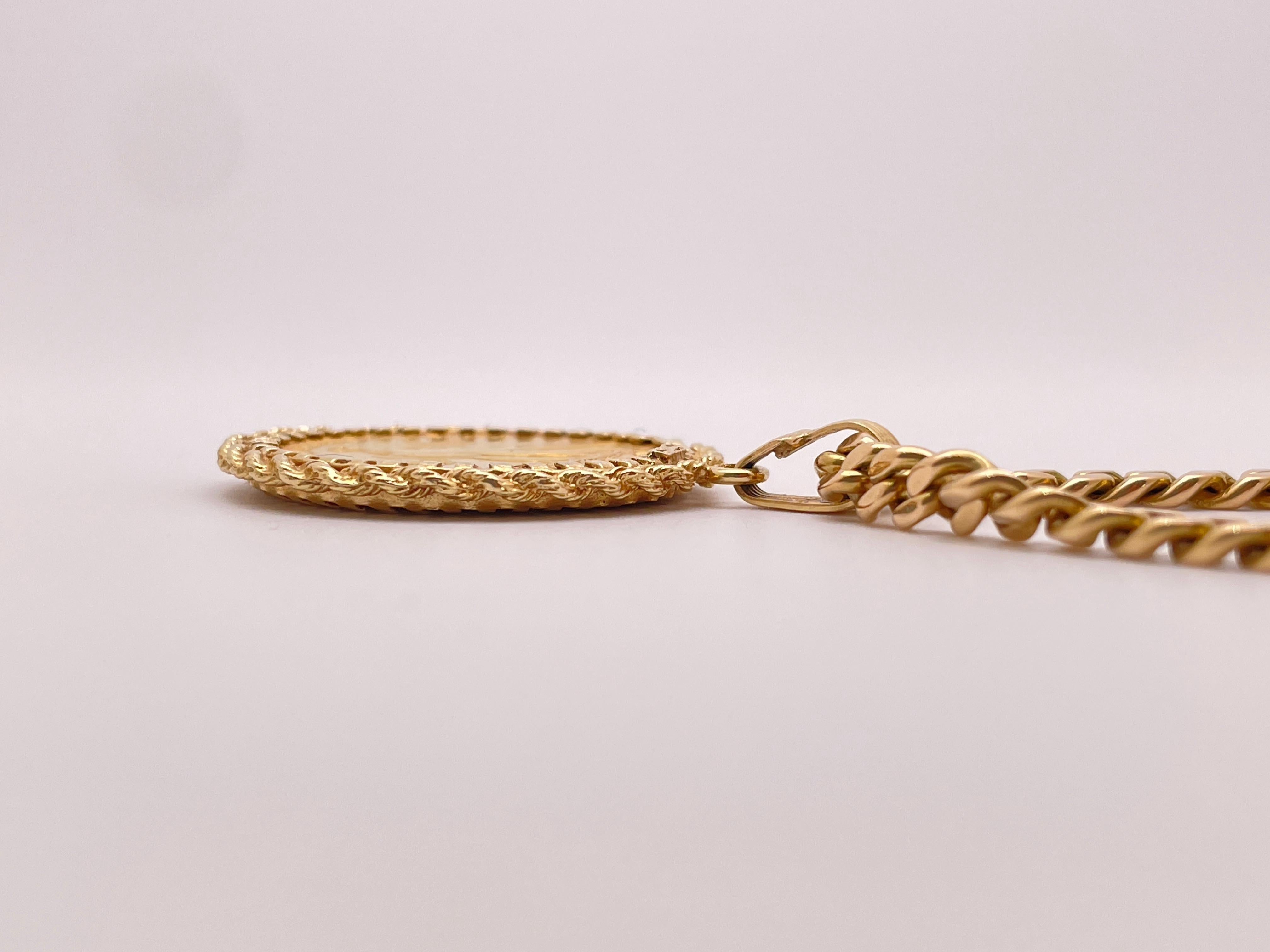 1913 $10 Indian Head Eagle Gold Coin Pendant 1
