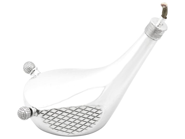 1913 Antique Sterling Silver Golf Club Table Lighter For Sale at 1stDibs