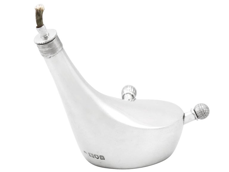 1913 Antique Sterling Silver Golf Club Table Lighter For Sale at 1stDibs