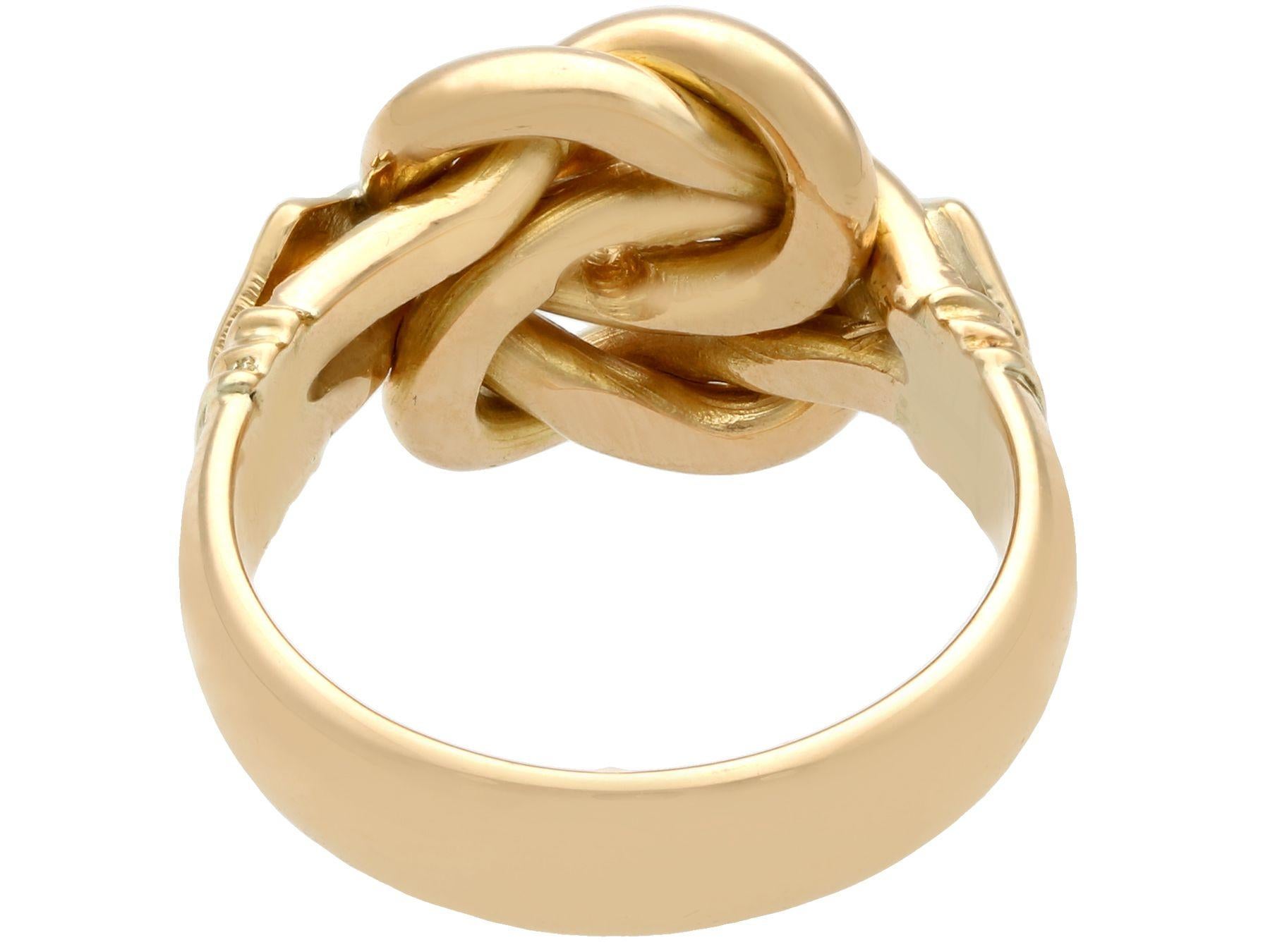 1913 Diamond and Yellow Gold Love Knot Cocktail Ring In Excellent Condition In Jesmond, Newcastle Upon Tyne