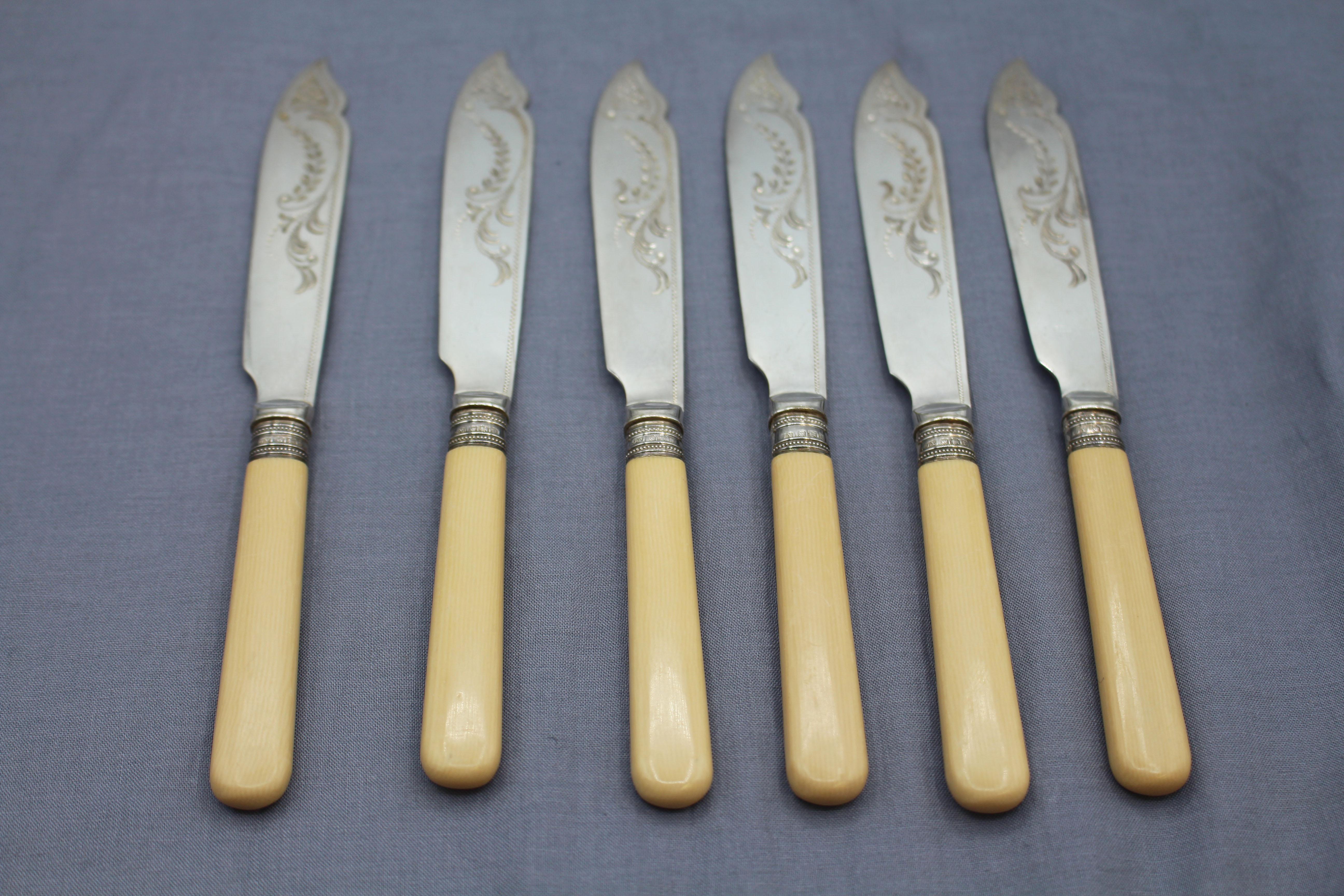 Début du 20ème siècle 1913 Service à poisson en boîte pour six personnes par Yates Brothers en vente