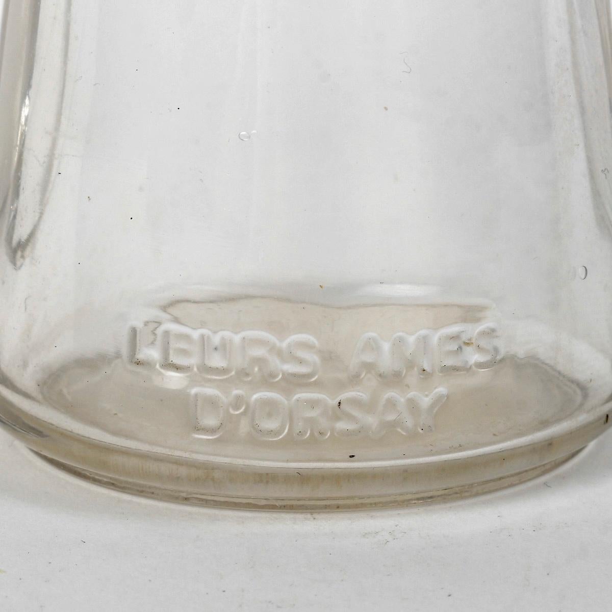 Art Deco 1913 Rene Lalique Tiara Perfume Bottle Leurs Ame D'Orsay Glass