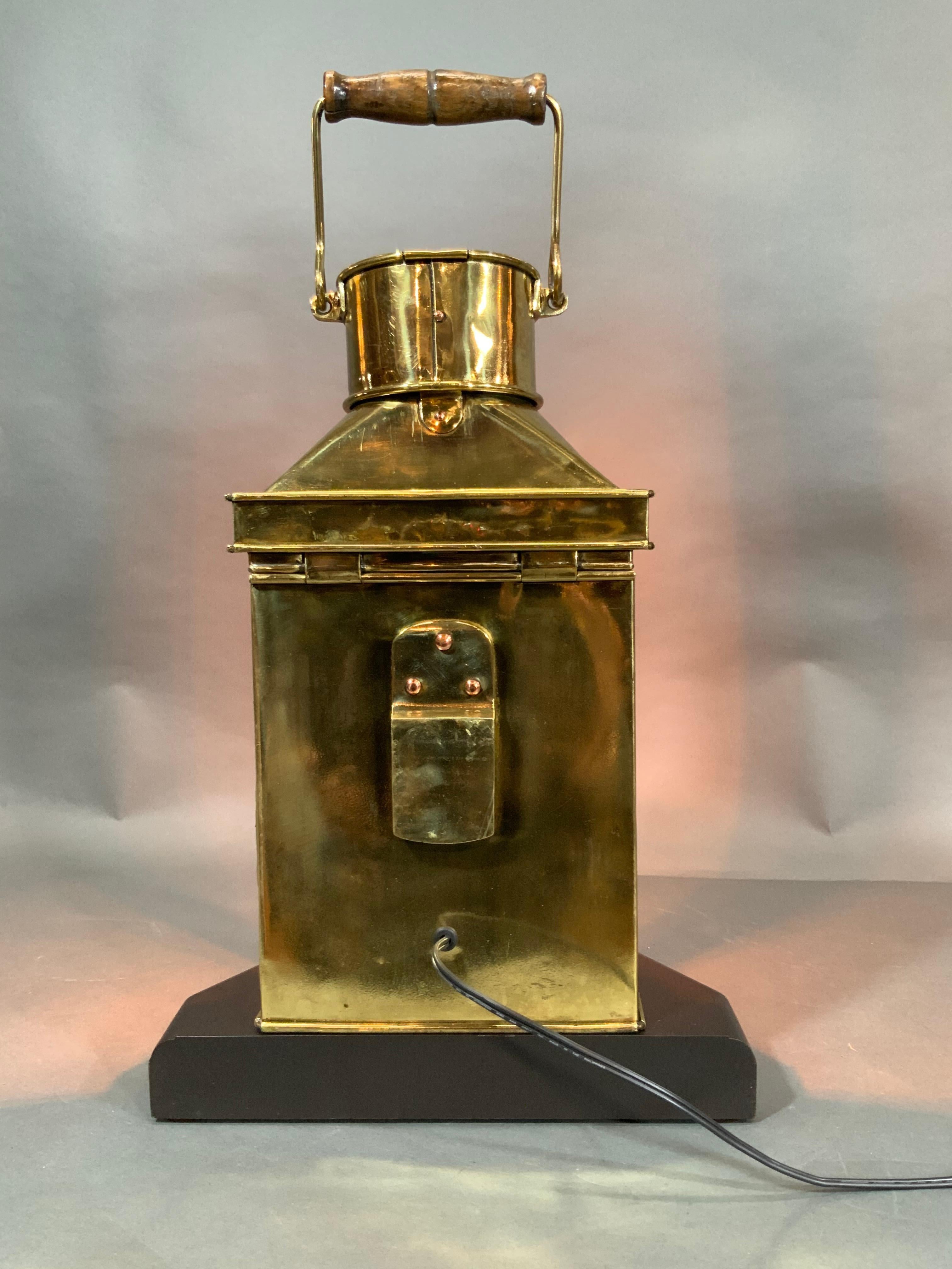 1914 Brass Ship's Cabin Lantern from Bulpitt of Birmingham England 1