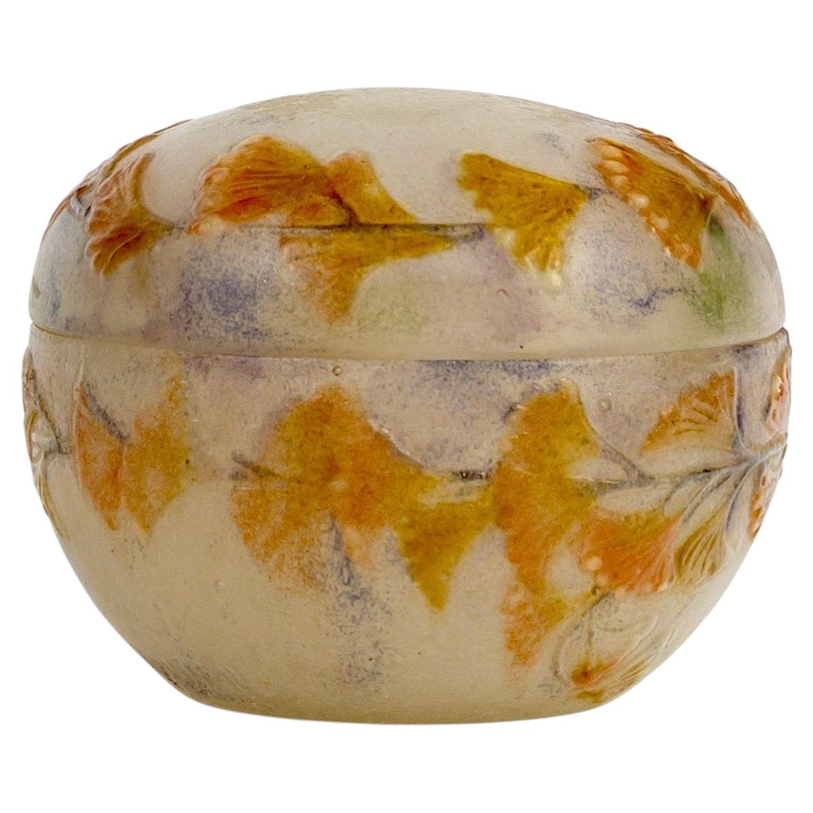 1914 Gabriel Argy Rousseau - Box Capillaire Glass Pate De Verre