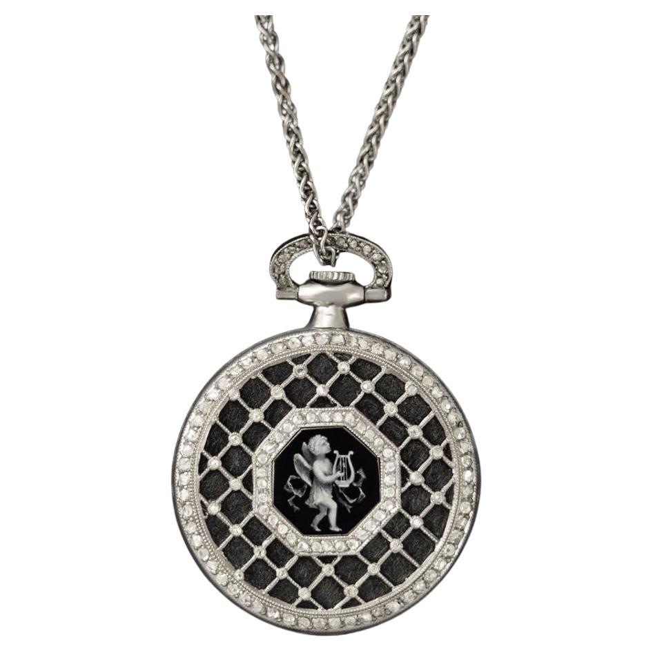 1914 OMEGA Exceptional Vintage Ladies Platinum & Diamond Watch - Omega Papers For Sale