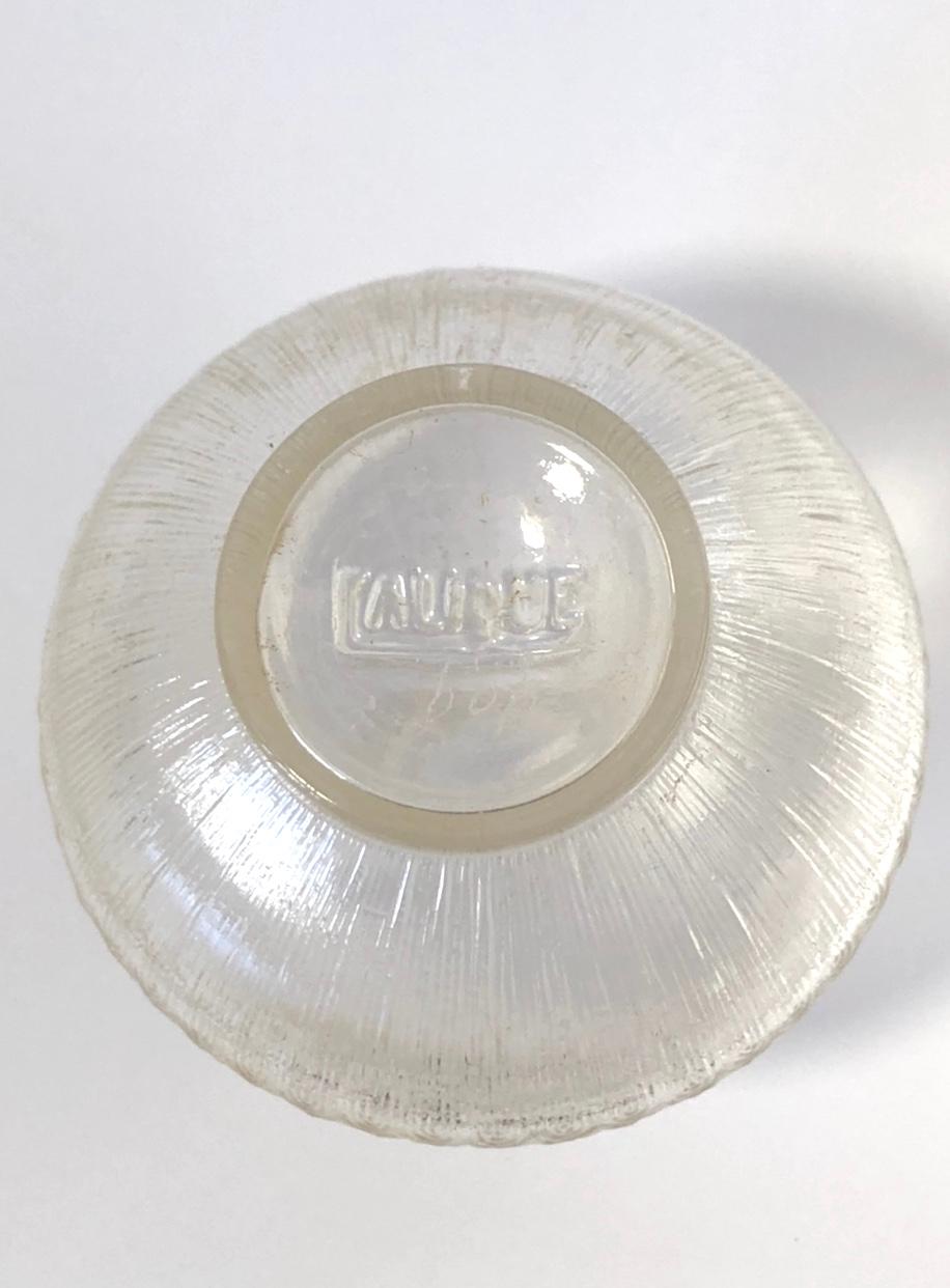 1914 Rene Lalique Roses D'Orsay Perfume Bottle Clear Glass with Grey Patina 1