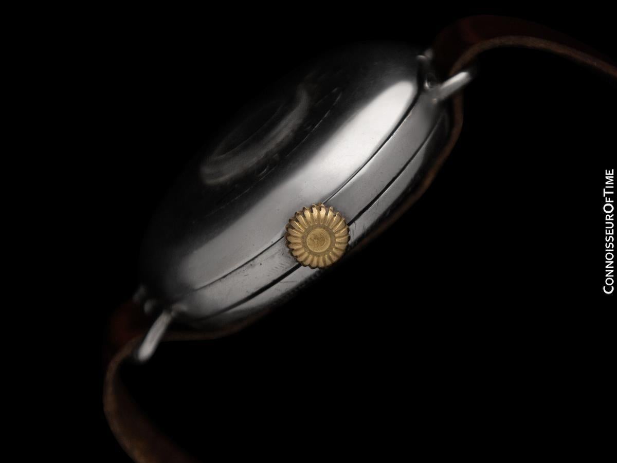 1914 ROLEX Rare Vintage Mens World War I Era Military Trench - Sterling Silver 2