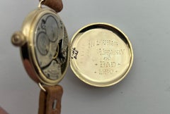 1914 Tiffany Solid Gold Trench / WW1 Watch, Waltham Motor, Carefully Restored
