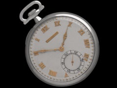 1914 Vacheron & Constantin for Merimont Mens Art Deco 44mm Pocket Watch Platinum