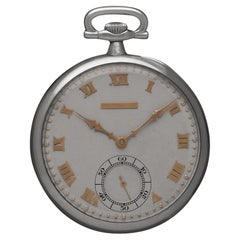 1914 Vacheron & Constantin for Merimont Mens Art Deco 44mm Pocket Watch Platinum