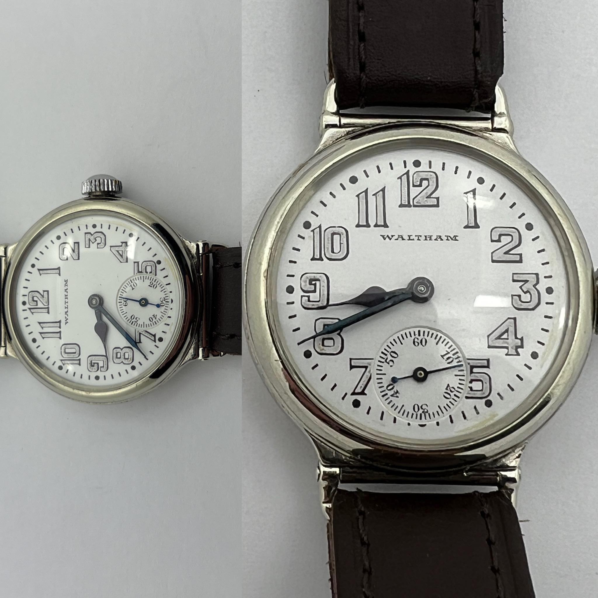 1914 Waltham “Swing Lug” WW1…….Trench Watch, Rare Design.  For Sale 6