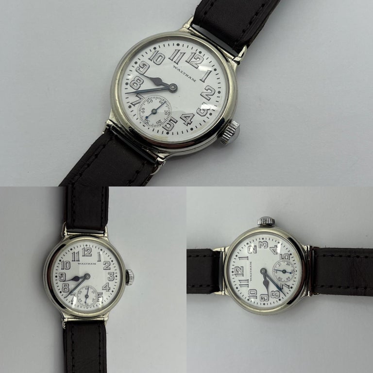 1914 Waltham Swing Lug WW1.Trench Watch Rare Design
