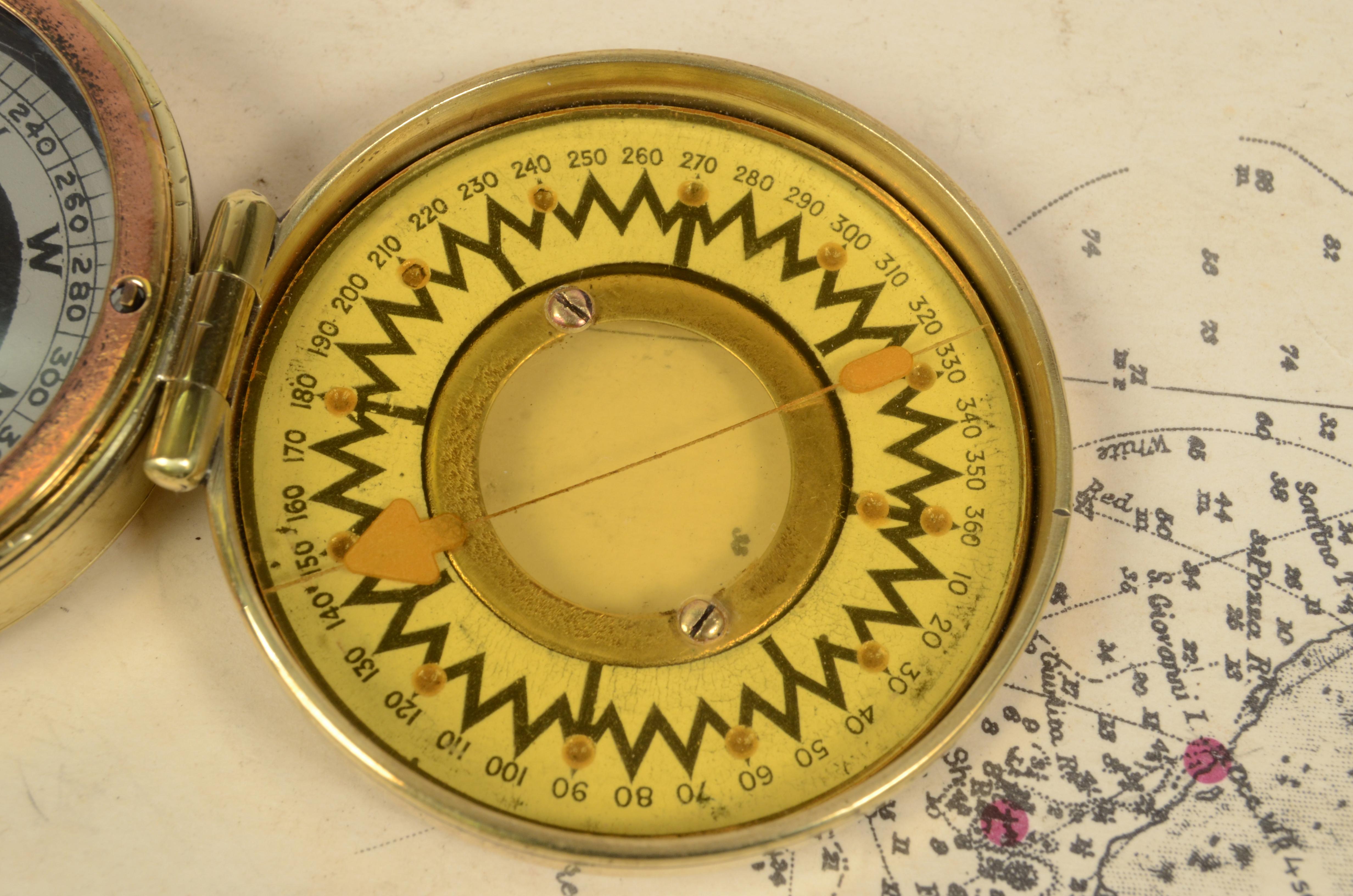 brass nautical compass