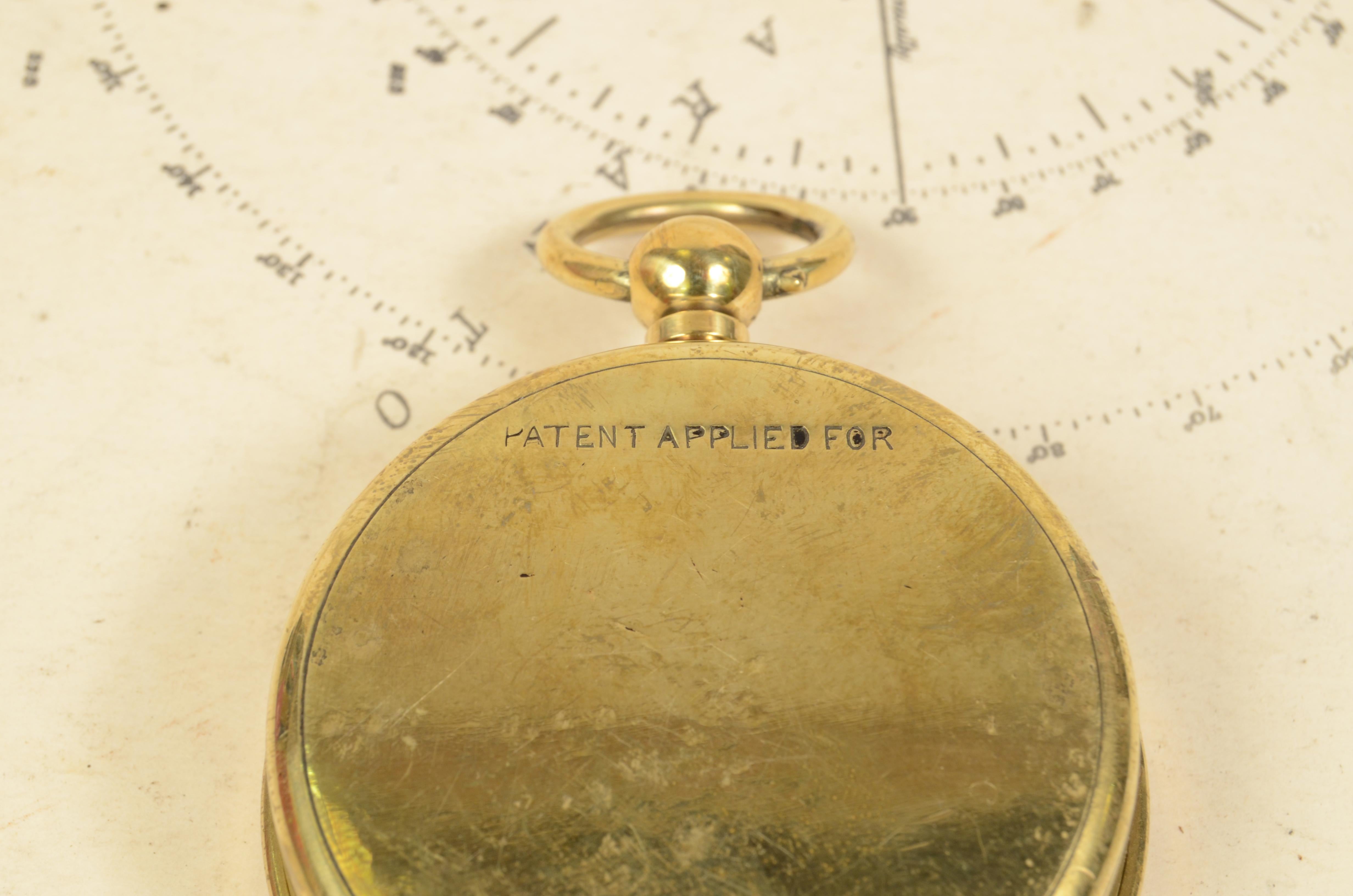1914 Brass Survey Nautical Pocket Compass Signed Magnapole by Negretti & Zambra 2