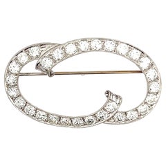 1915 Art Deco Platinum Diamond Brooch