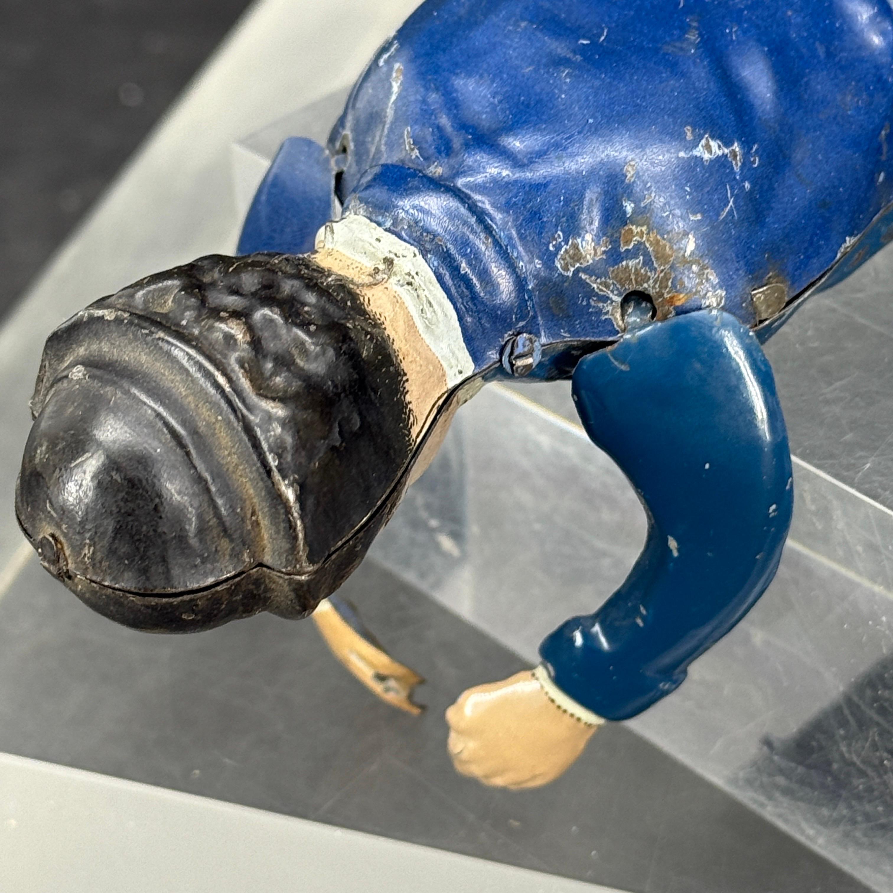 1915 I. A. B. Charlie Chaplin Litho en fer-blanc Figurine à remonter Jouet en vente 7