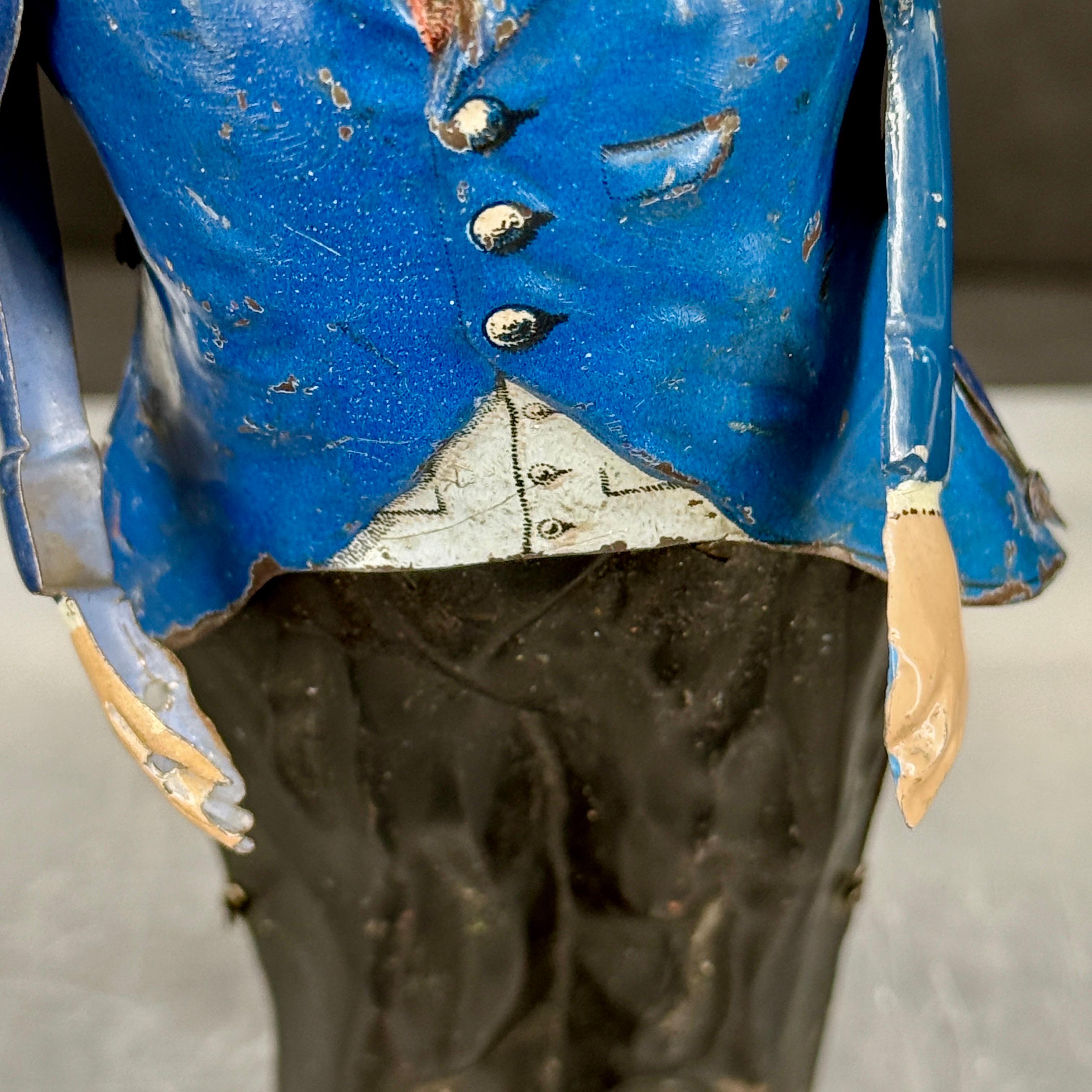 Moulage 1915 I. A. B. Charlie Chaplin Litho en fer-blanc Figurine à remonter Jouet en vente