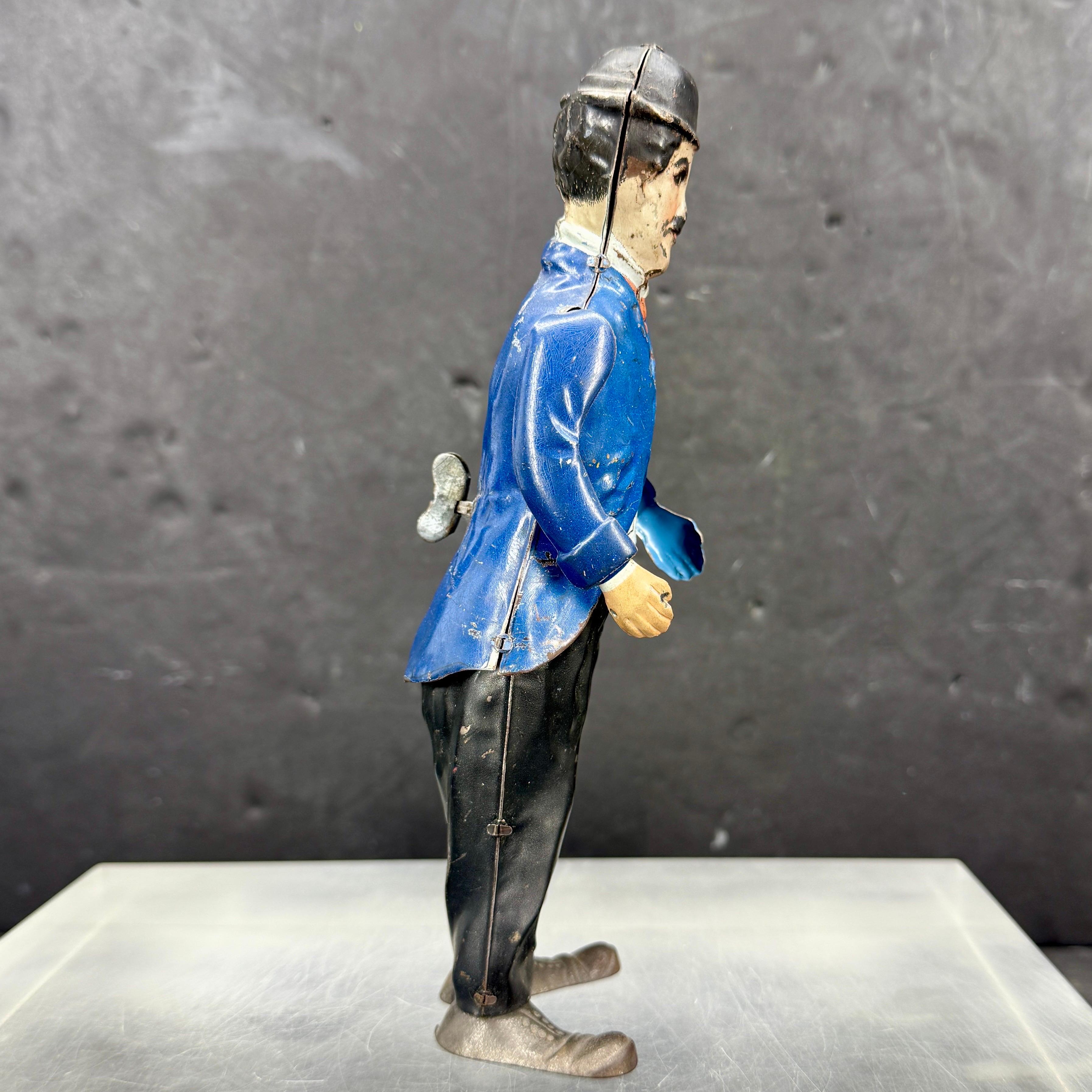 20ième siècle 1915 I. A. B. Charlie Chaplin Litho en fer-blanc Figurine à remonter Jouet en vente