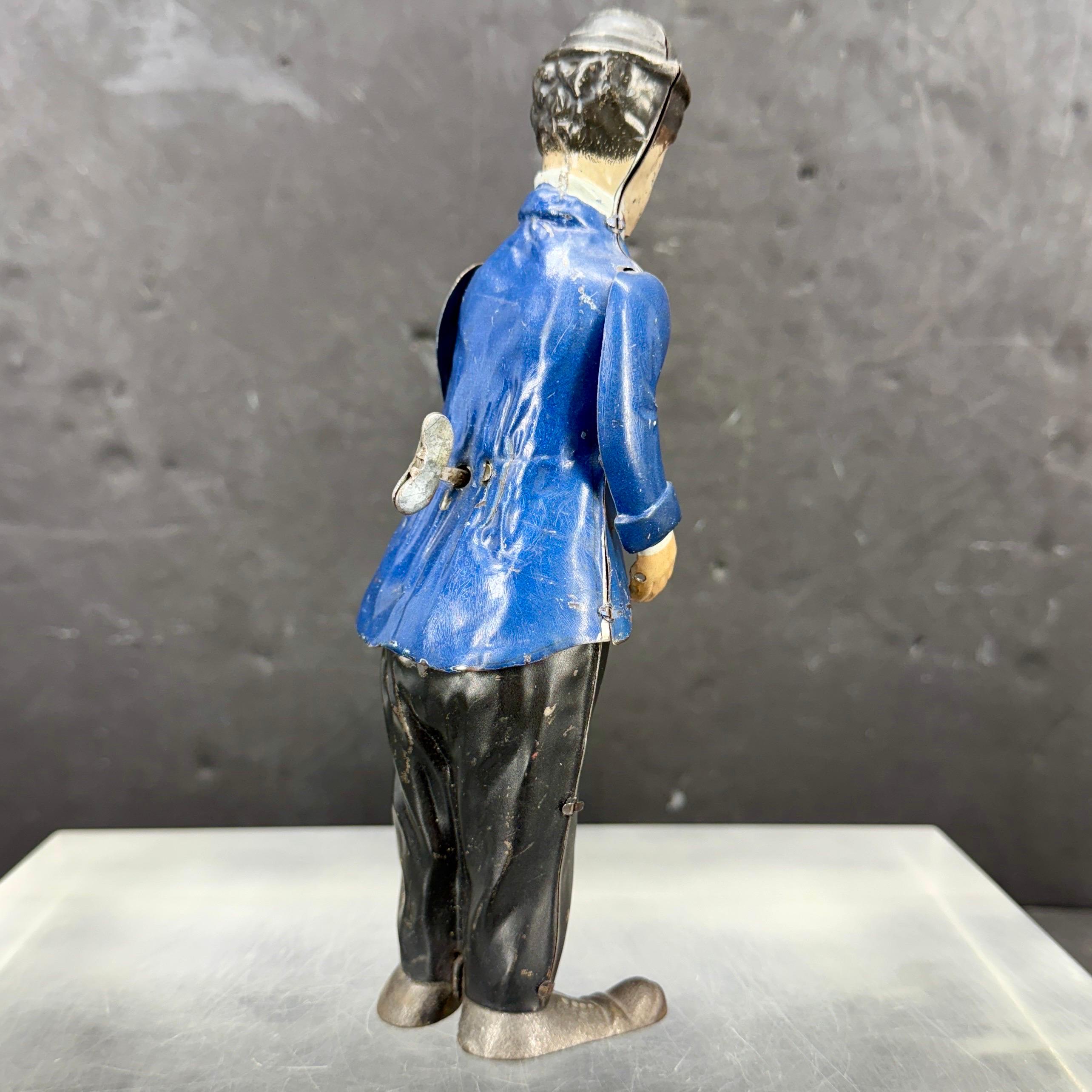 Métal 1915 I. A. B. Charlie Chaplin Litho en fer-blanc Figurine à remonter Jouet en vente