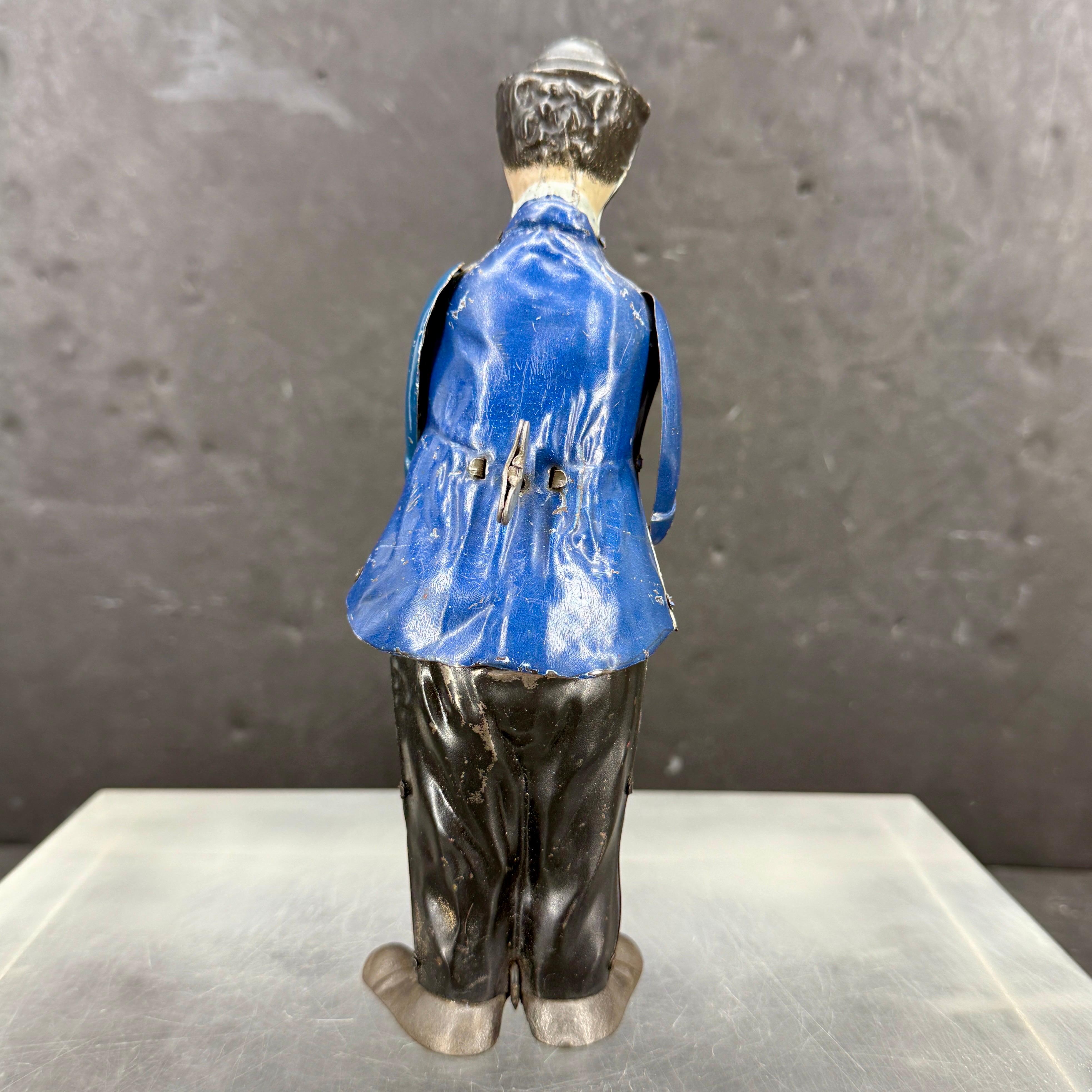 1915 I. A. B. Charlie Chaplin Litho en fer-blanc Figurine à remonter Jouet en vente 1