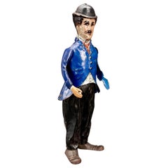 1915 B&R Co. Charlie Chaplin in latta con figura a vento giocattolo
