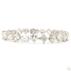 19.15 Carat Diamond Gold Bracelet