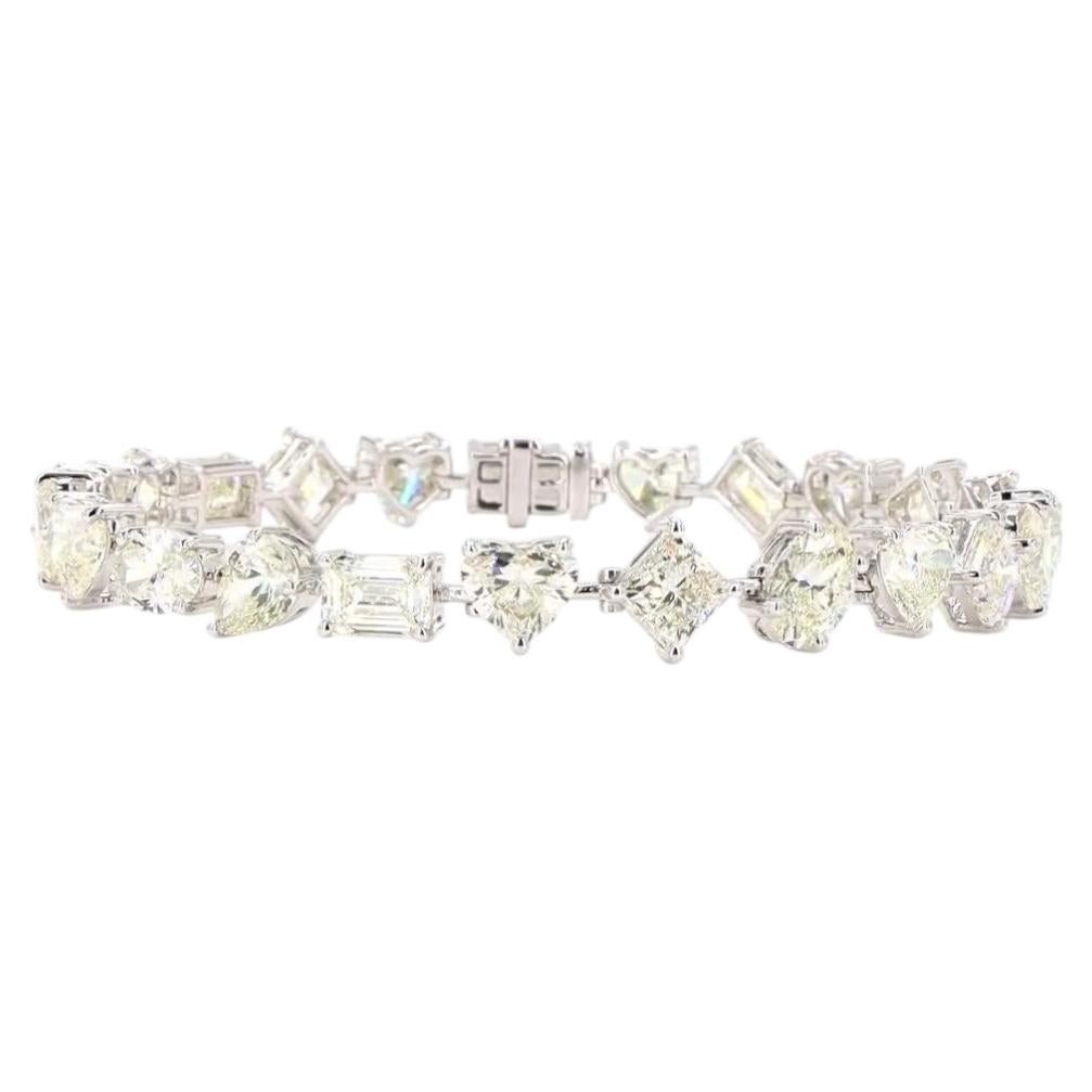 19.15 Carat Diamond Gold Bracelet