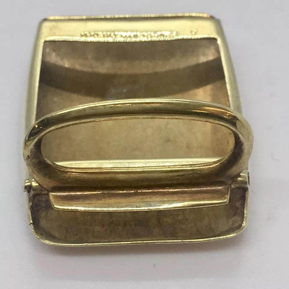 Women's or Men's 1915 Copyright 14k Yellow Solid Gold Belt Buckle Art Deco Era American 18.3 Gr For Sale