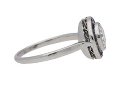 1915 english sapphire Diamond platinum target ring