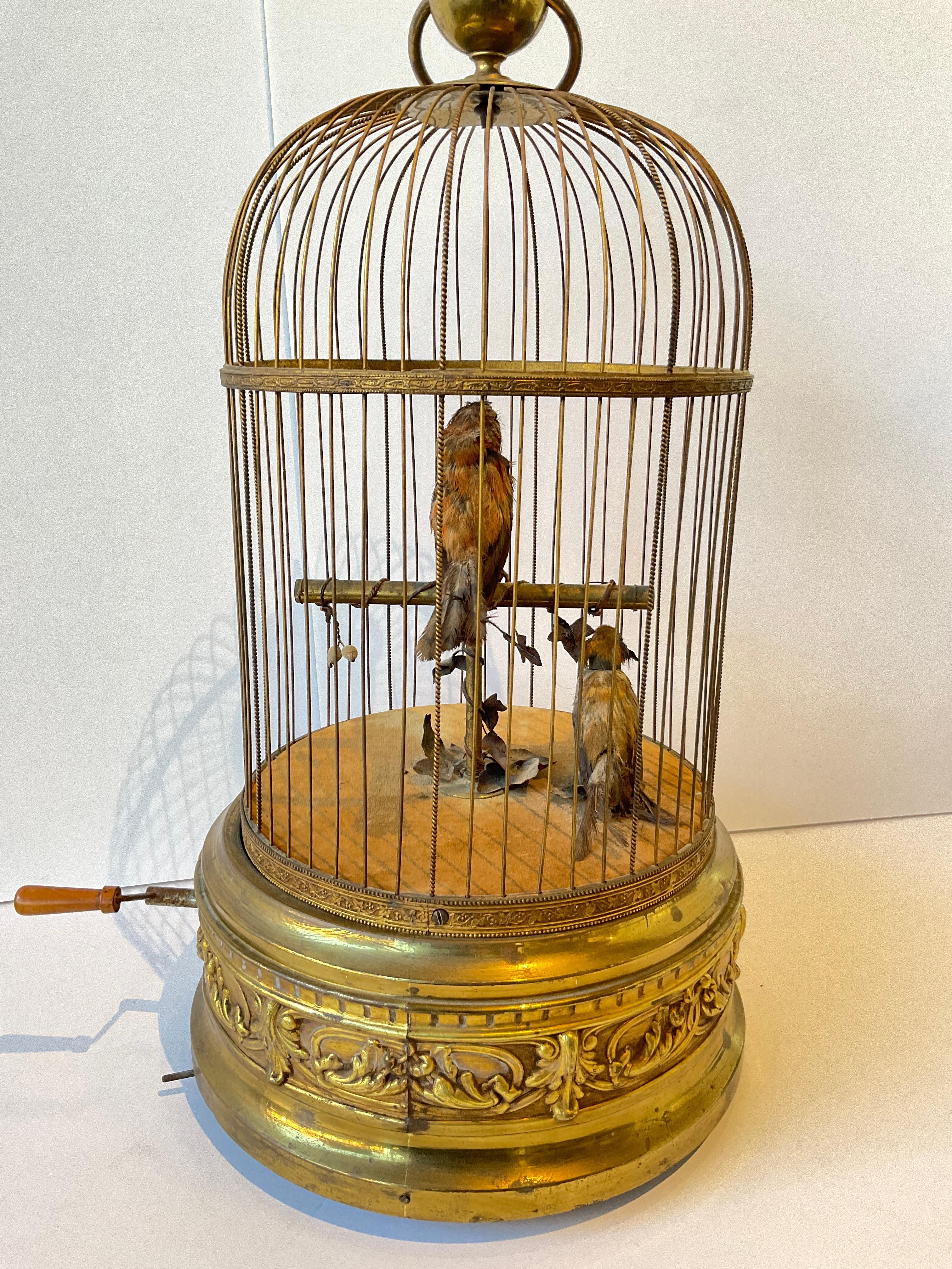 En 1915, automate français - Oiseaux chanteurs dans une cage à oiseaux 4