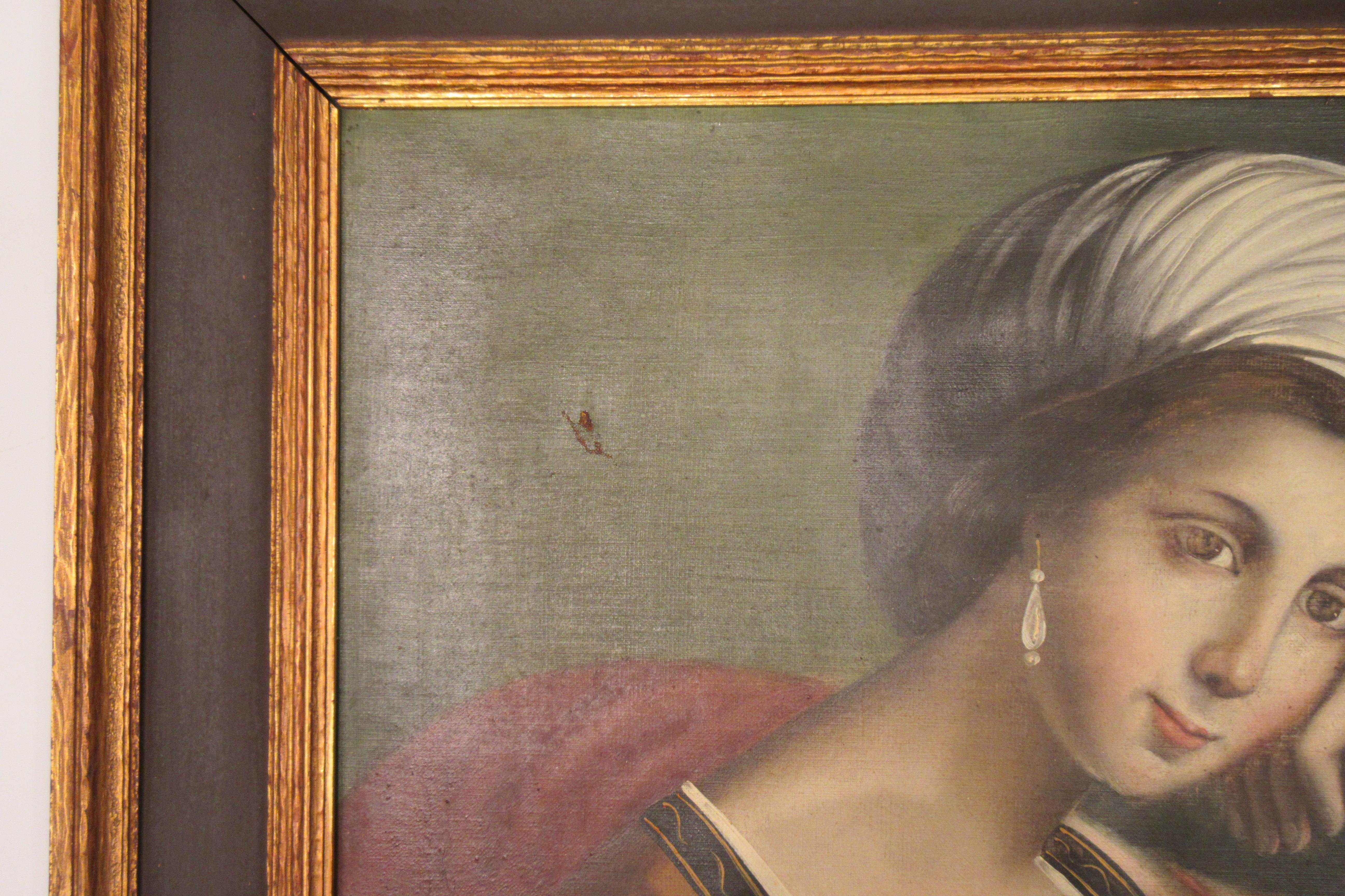 1915 Oil Painting of Sibilla Persica in Irving and Cason A. H. Davenport Frame 1