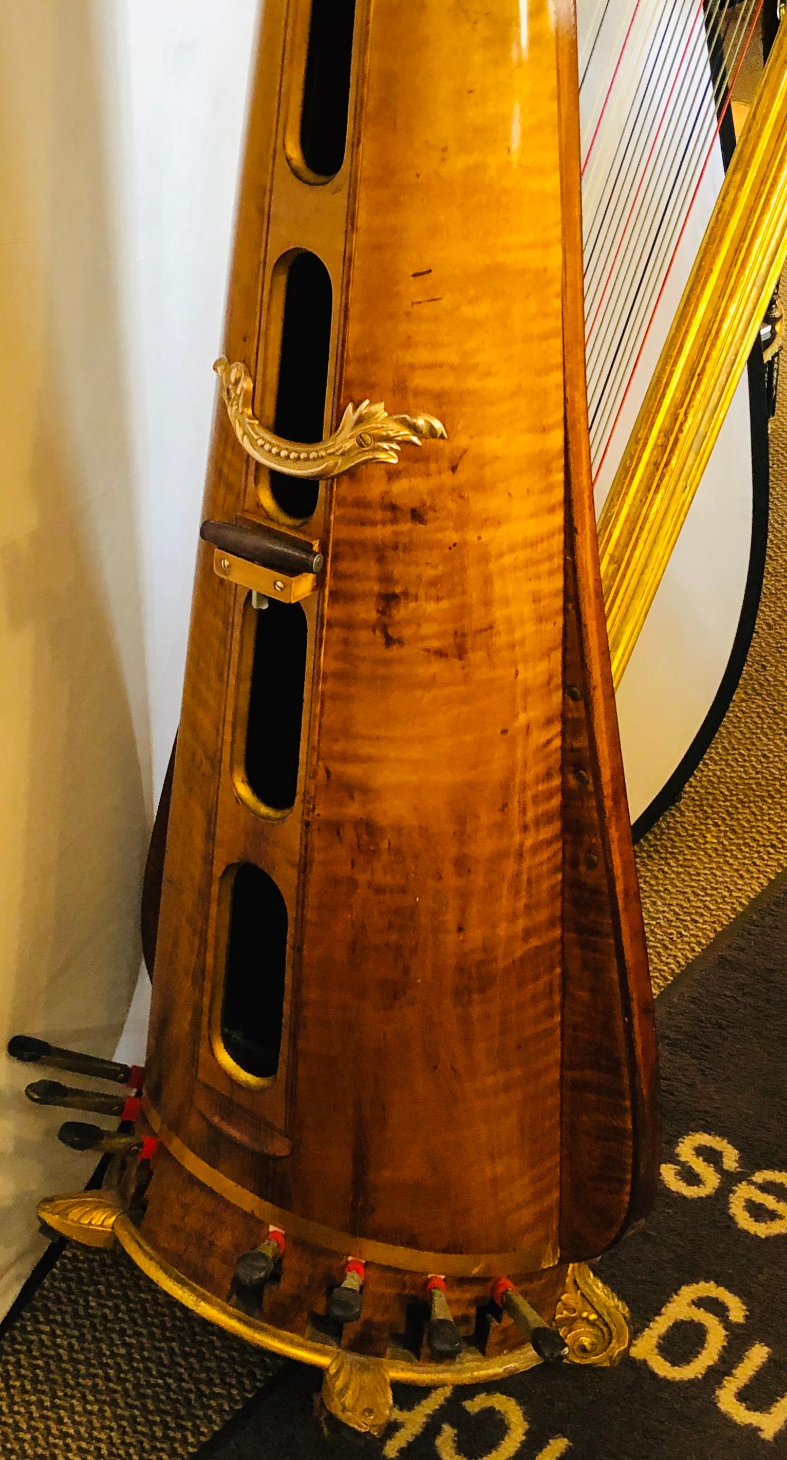 1915 Premium Style 23 Gold Lyon and Healy Concert Grand Harp 4