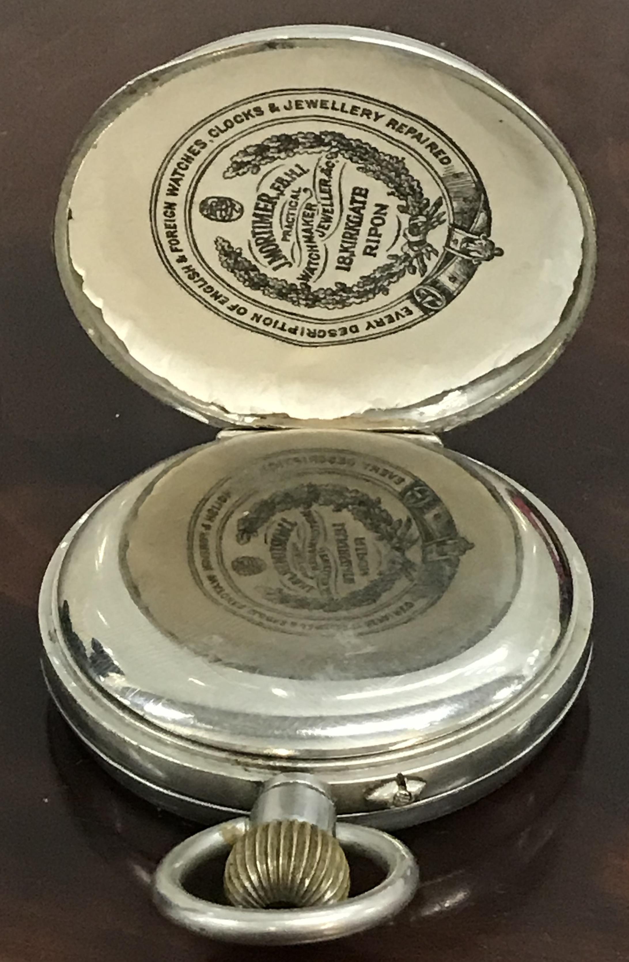1915 Sterling Silver and Tortoise Shell Case Asprey London Goliath Pocket Watch 4