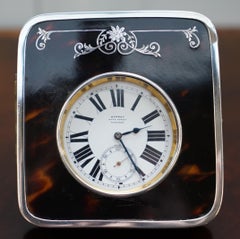 1915 Sterling Silver and Tortoise Shell Case Asprey London Goliath Pocket Watch