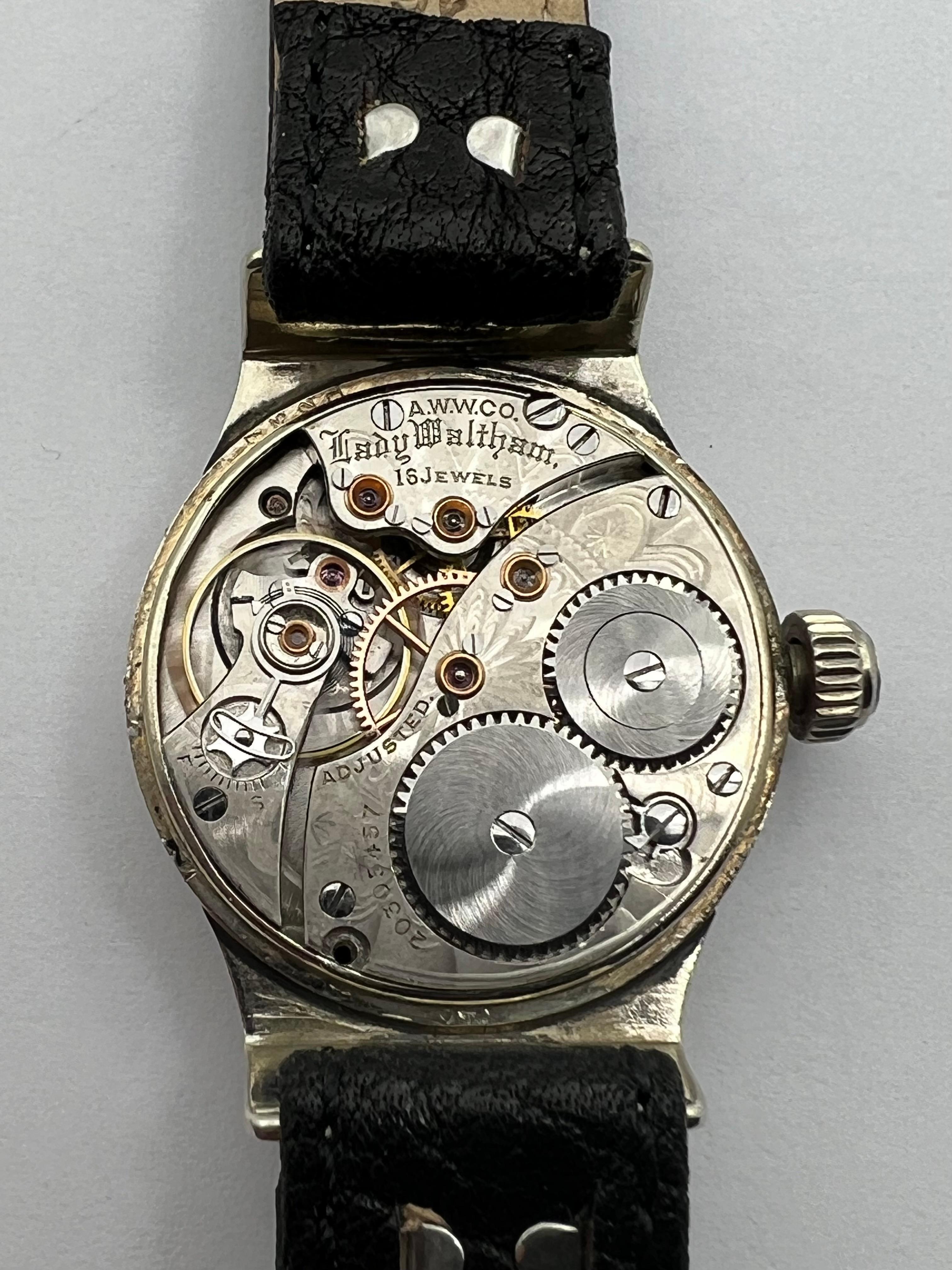 1915 Waltham WW1 Trench Watch, Rare 16 Jewel Movement. Stunning For Sale 2