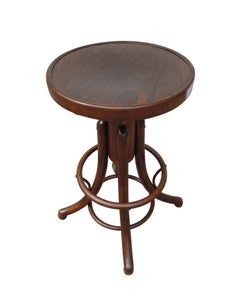 1915 Art Nouveau Adjustable Beech Bar Chair by Gebruder Thonet