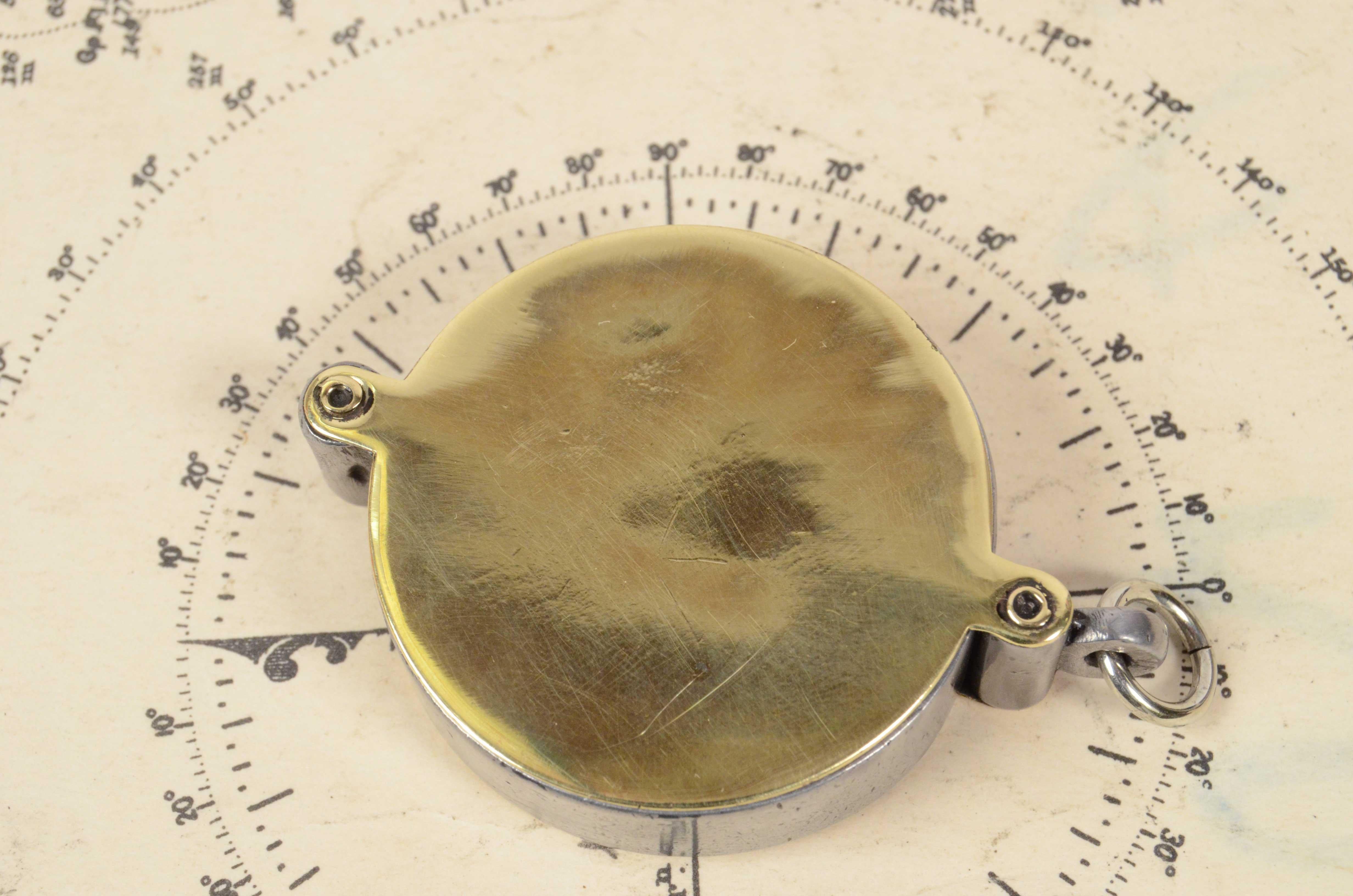 1915s, Brass Magnetic Pocket Nautical Compass Antique Marine Nautical Device 4