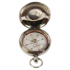 Used 1915s Small Pocket Brass Compass Ceebynite Short & Mason Taylor Rochester N.Y