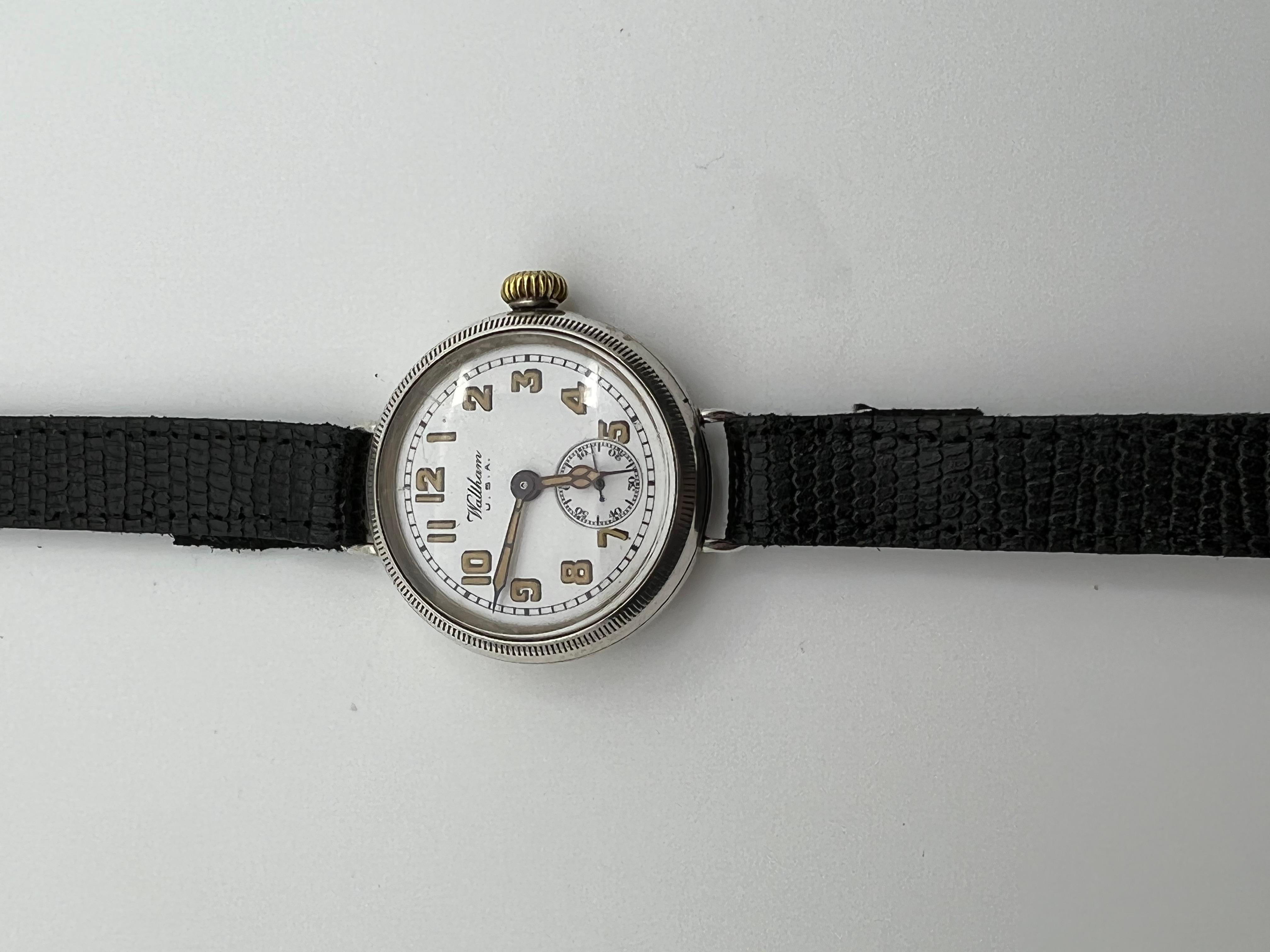 1916 English Dennison WW1, Trench Watch Solid Sterling Silver 2