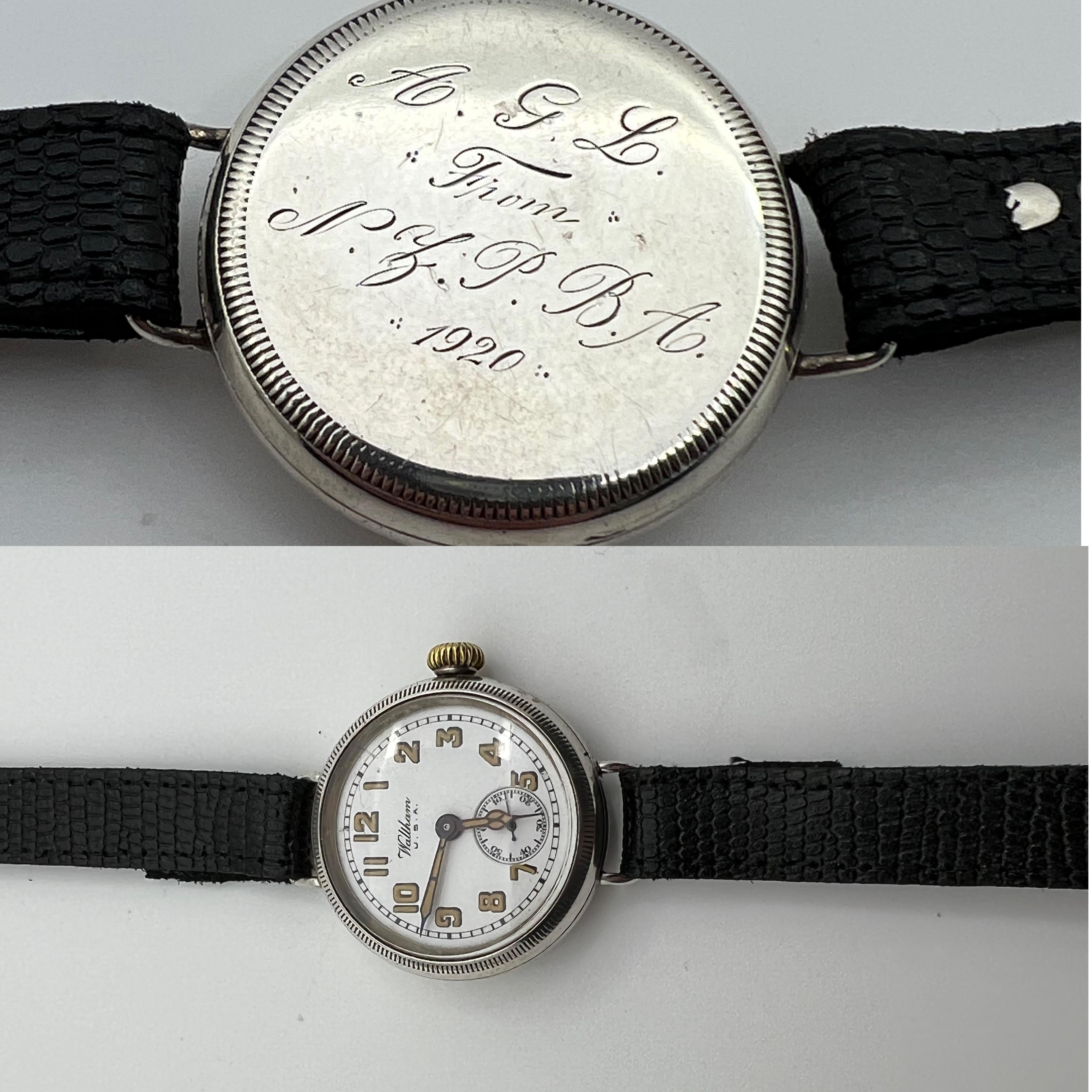 1916 English Dennison WW1, Trench Watch Solid Sterling Silver 5