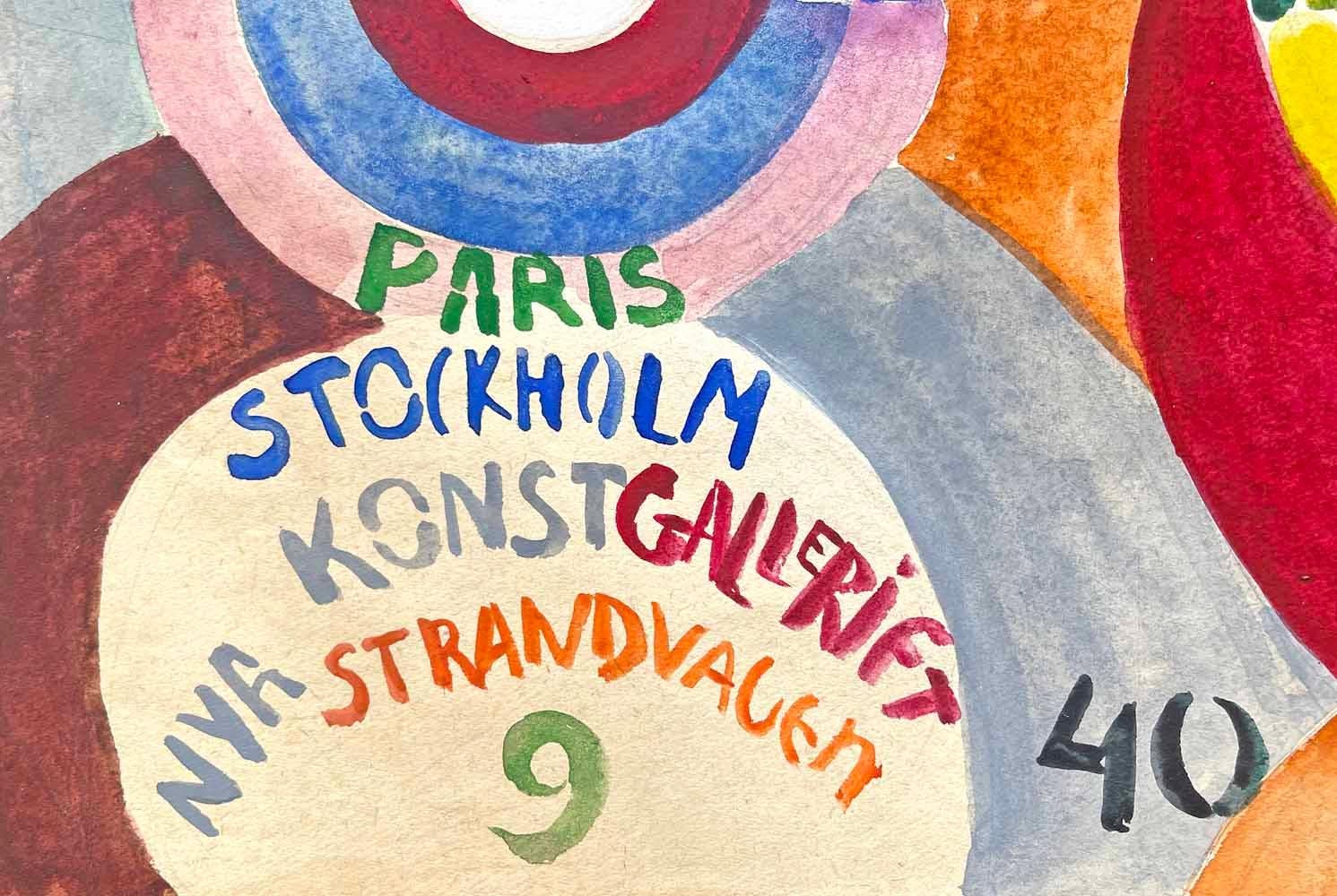 Art déco Catalogue d'exposition de 1916 de Sonia Delaunay pour la galerie de Stockholm.  en vente