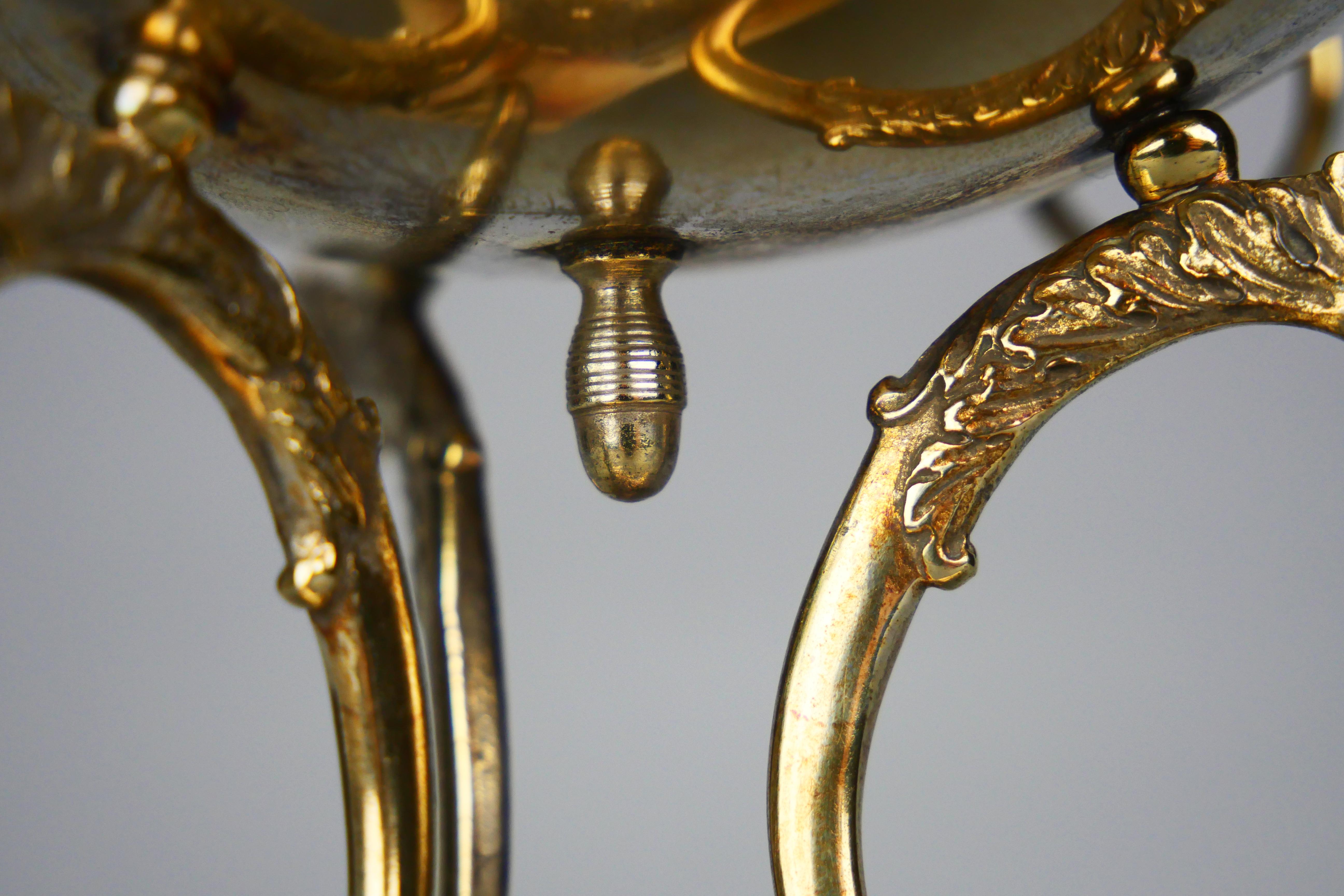 1916 Neo Classical Empire Bonboniere solid Gilt 830 Silver / 280 gr For Sale 5