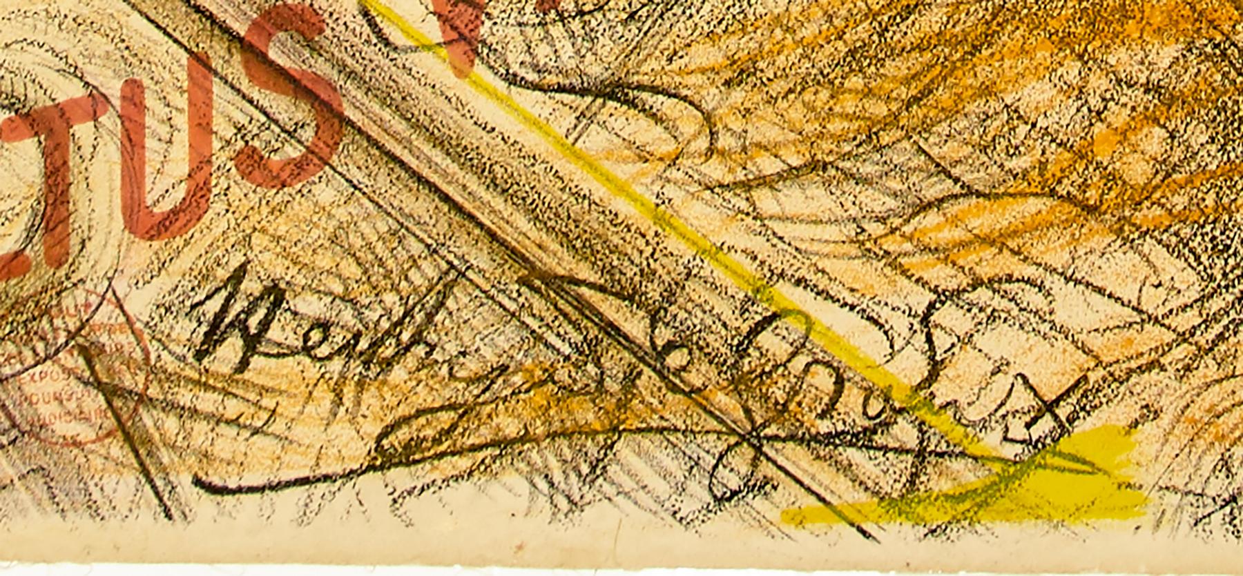 Lin Affiche de 1916 par Henry De Groux « Exposition de l'œuvre de Guerre de Groux » Paris