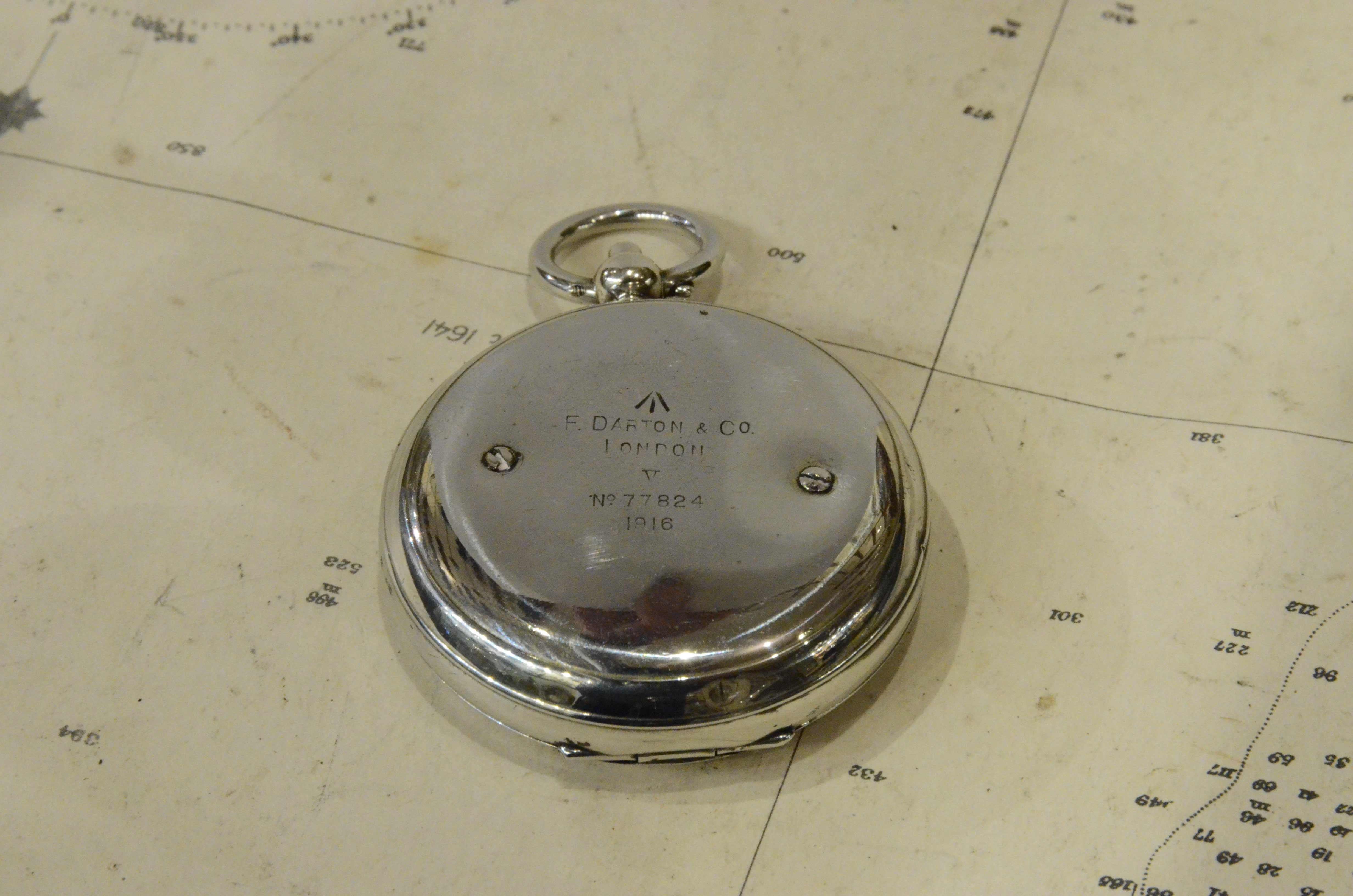 1916s Pocket Magnetic Compass for the Raf Officers Antique Surveyor Measurement For Sale 1