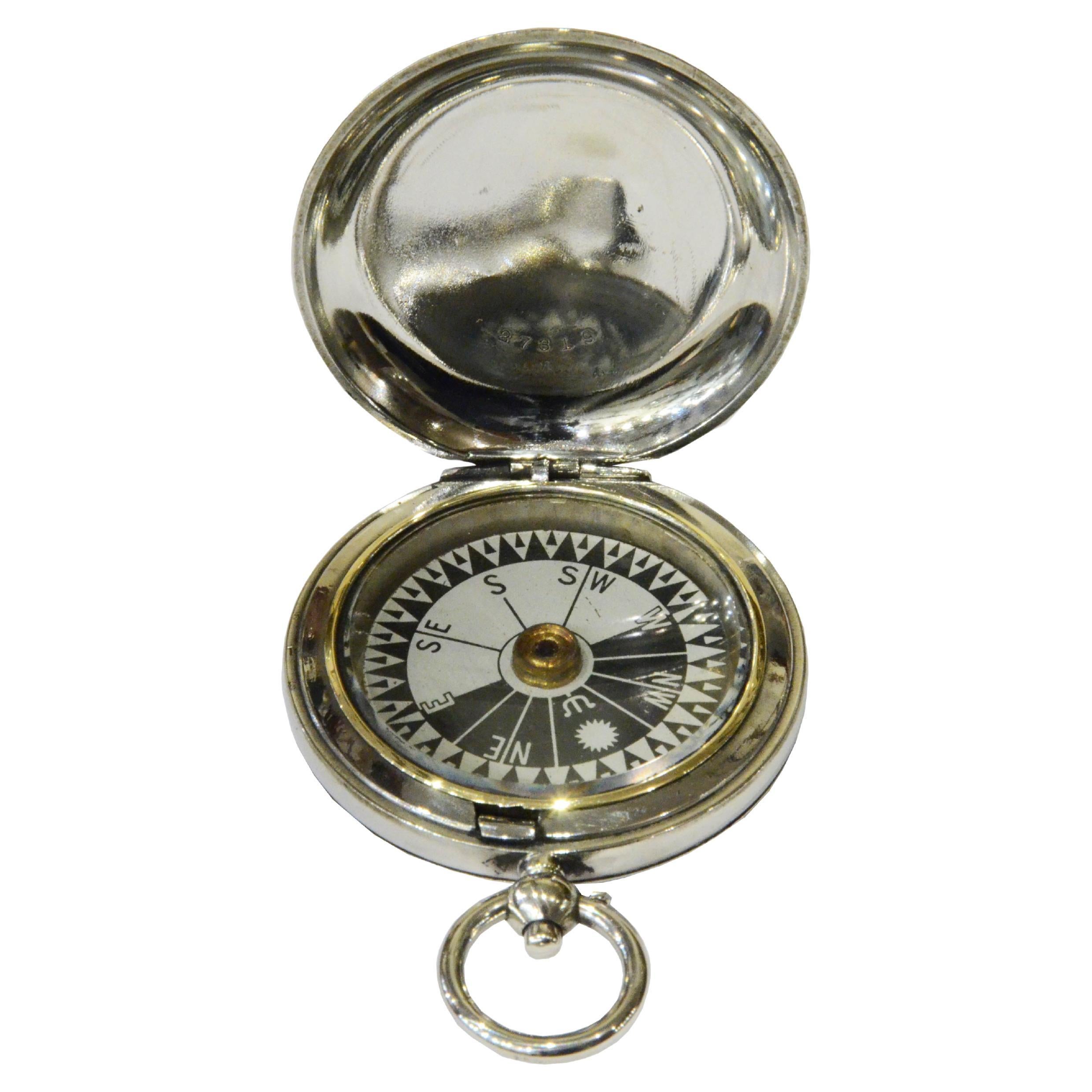 1916s Pocket Magnetic Compass for the Raf Officers Antique Surveyor Measurement For Sale