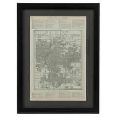 Antique 1917 "Map of the City of Denver, Colorado" by L. L. Poates Eng, Co.