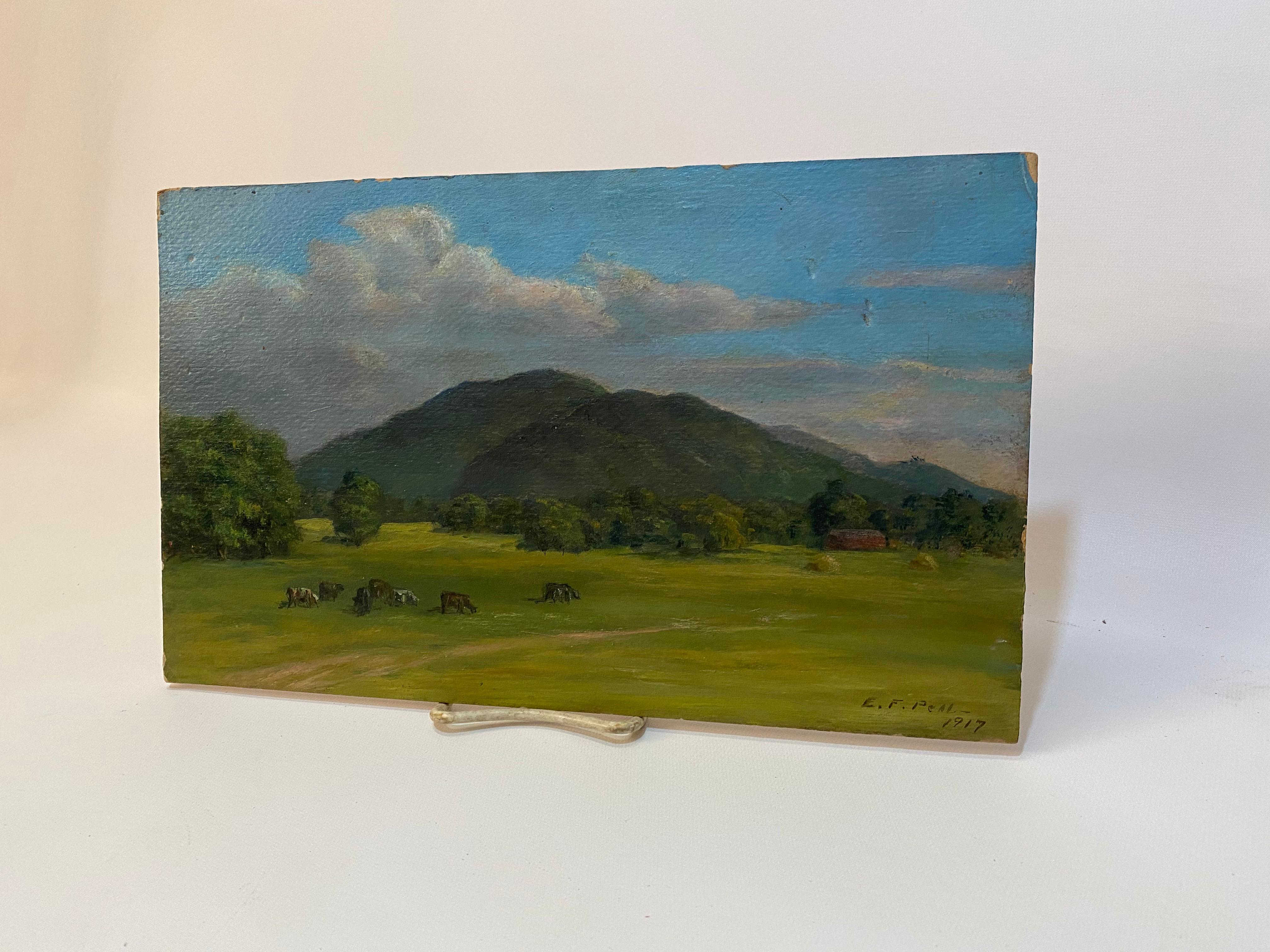 Arts and Crafts Peinture du mont Beacon de 1917 provenant de Fishkill en vente