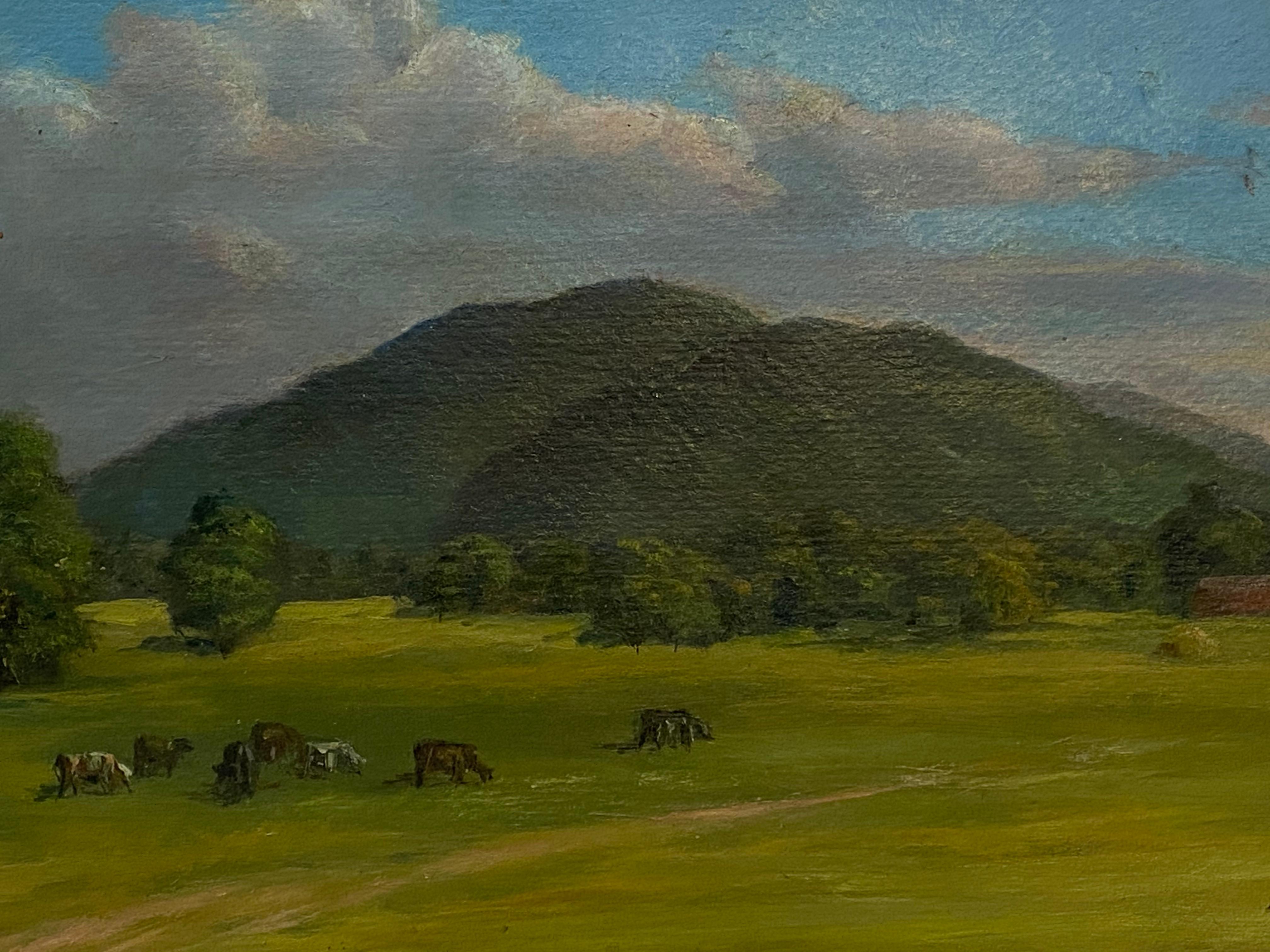 Peinture du mont Beacon de 1917 provenant de Fishkill Bon état - En vente à Garnerville, NY