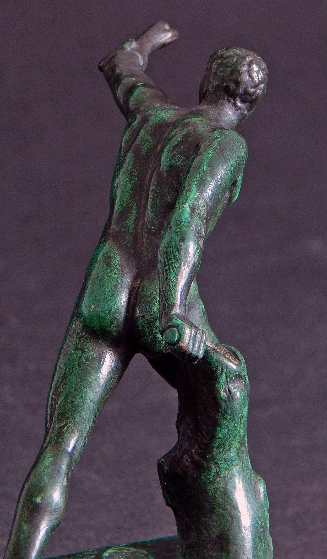 Early 20th Century 1917 Sports Trophy for IC4A by Roman Bronze Works, Two Lap Relay Race For Sale